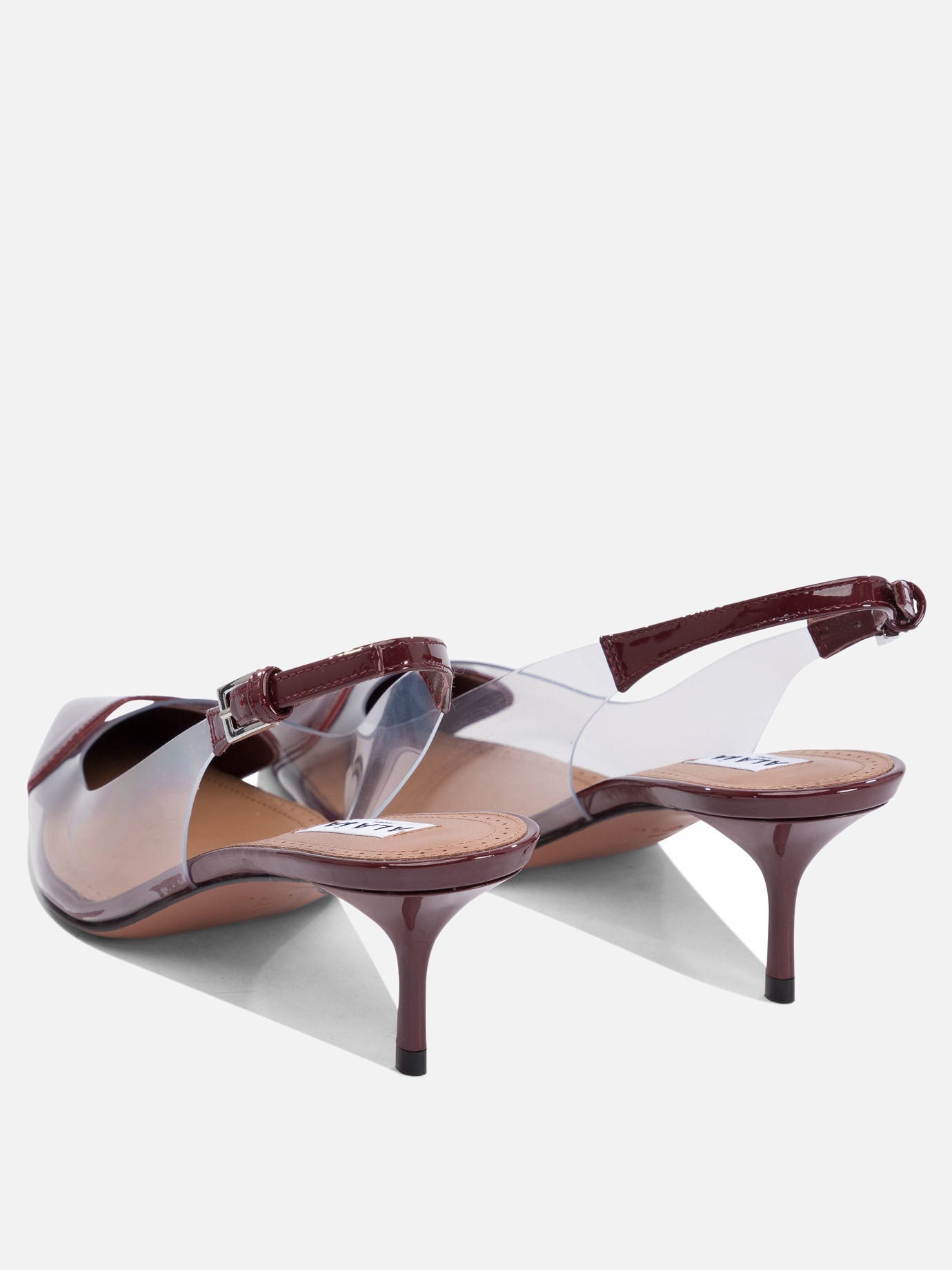 Slingback 50% patent calfskin 50% polyurethane - 95% leather 5% rubber  Bordeaux - Alaïa Donna | PDP | VIETTI Online Store | thumbnail_4