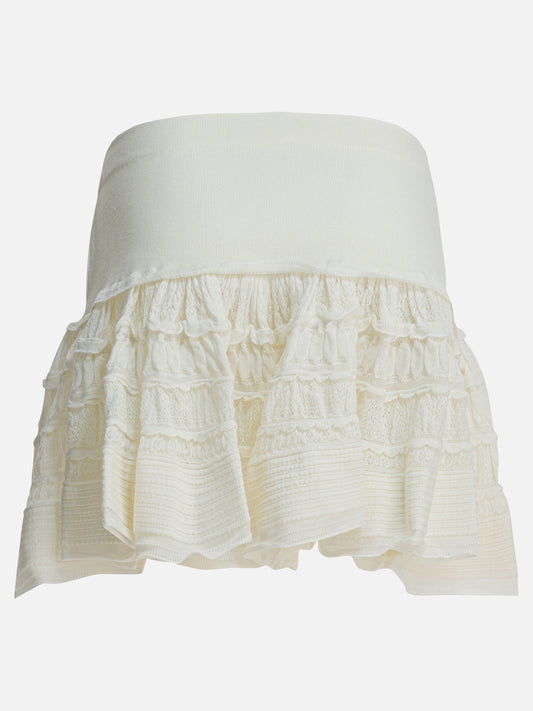 Miniskirts Solid colour  White - Alaïa Women | PLP | VIETTI Online Store | 2
