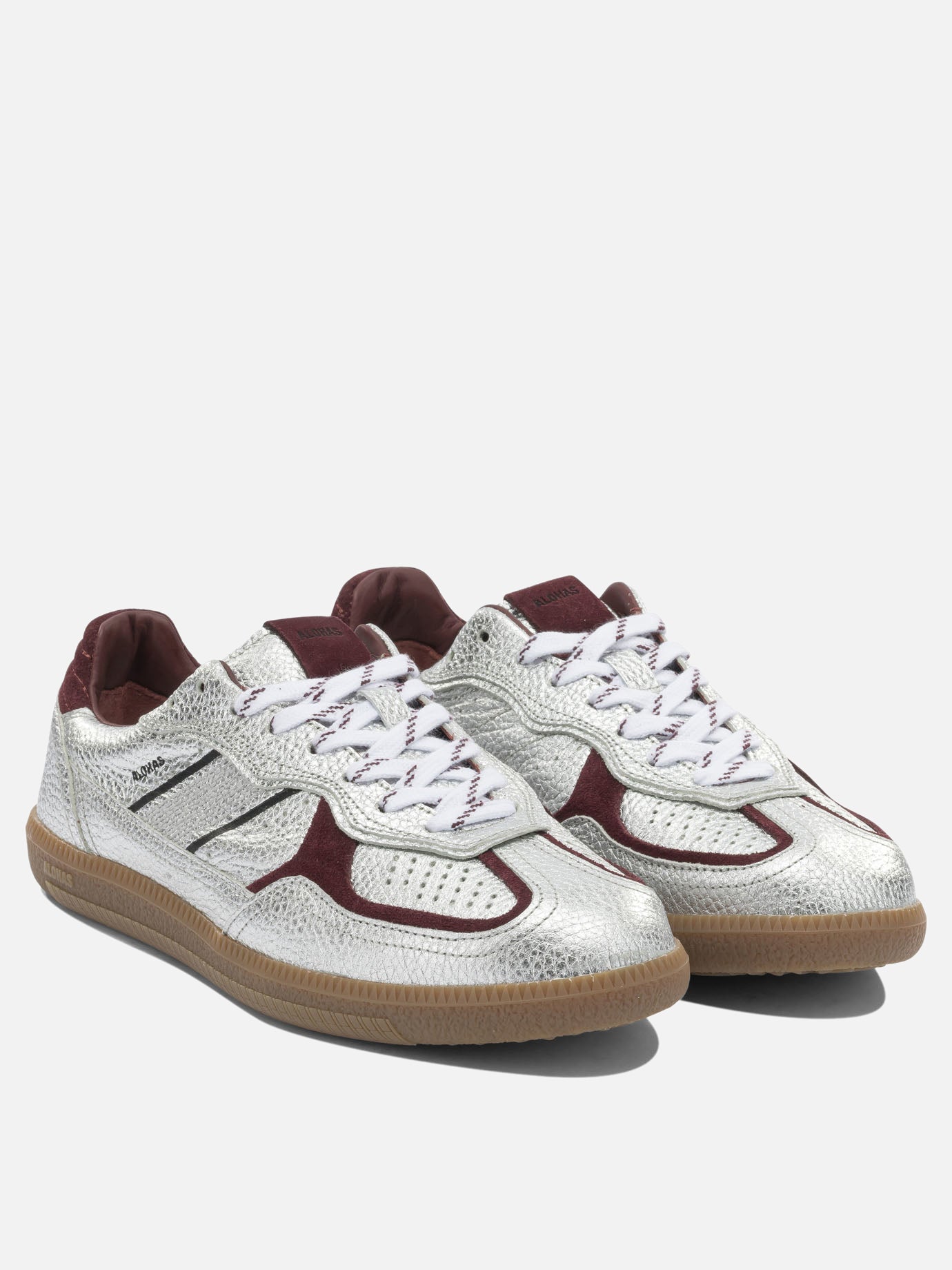 Low top sneakers 100% leather - 100% rubber  Silver - Alohas Women | PDP | VIETTI Online Store | Zoom-Modal_2

