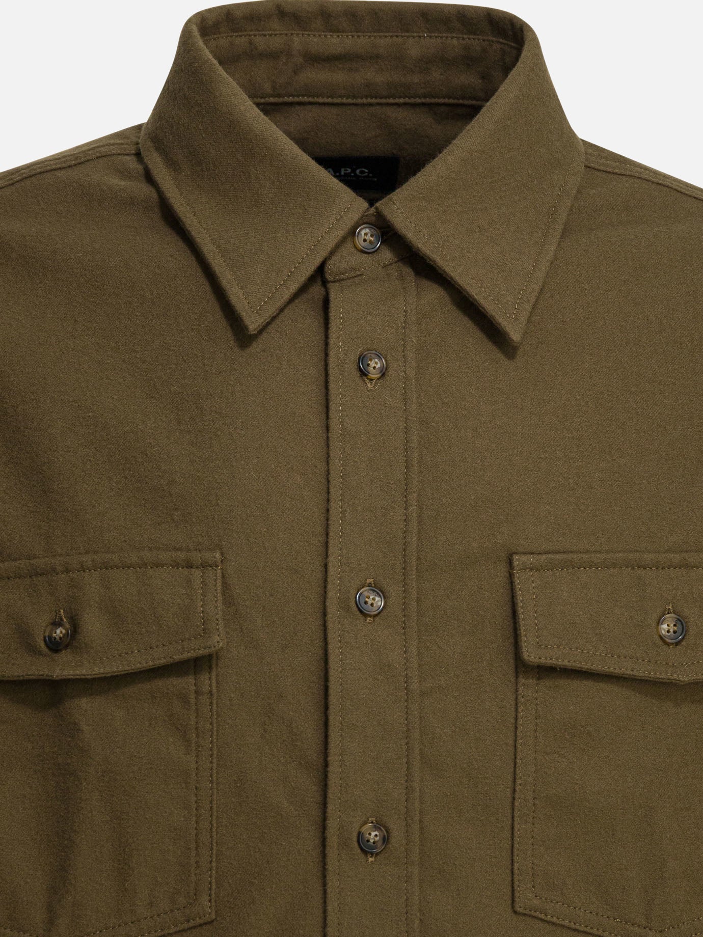 Giacche overshirt Solid colour  Verde - A.P.C. Uomo | PDP | VIETTI Online Store | thumbnail_3