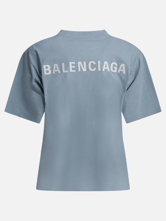 Crewneck t-shirts Logo  Light blue - Balenciaga Women | PLP | VIETTI Online Store | 2
