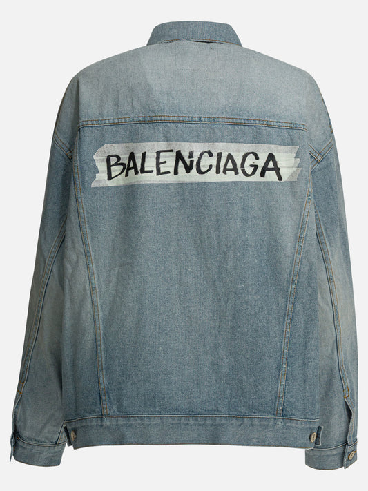 Denim jackets Solid colour  Light blue - Balenciaga Women | PLP | VIETTI Online Store | 2
