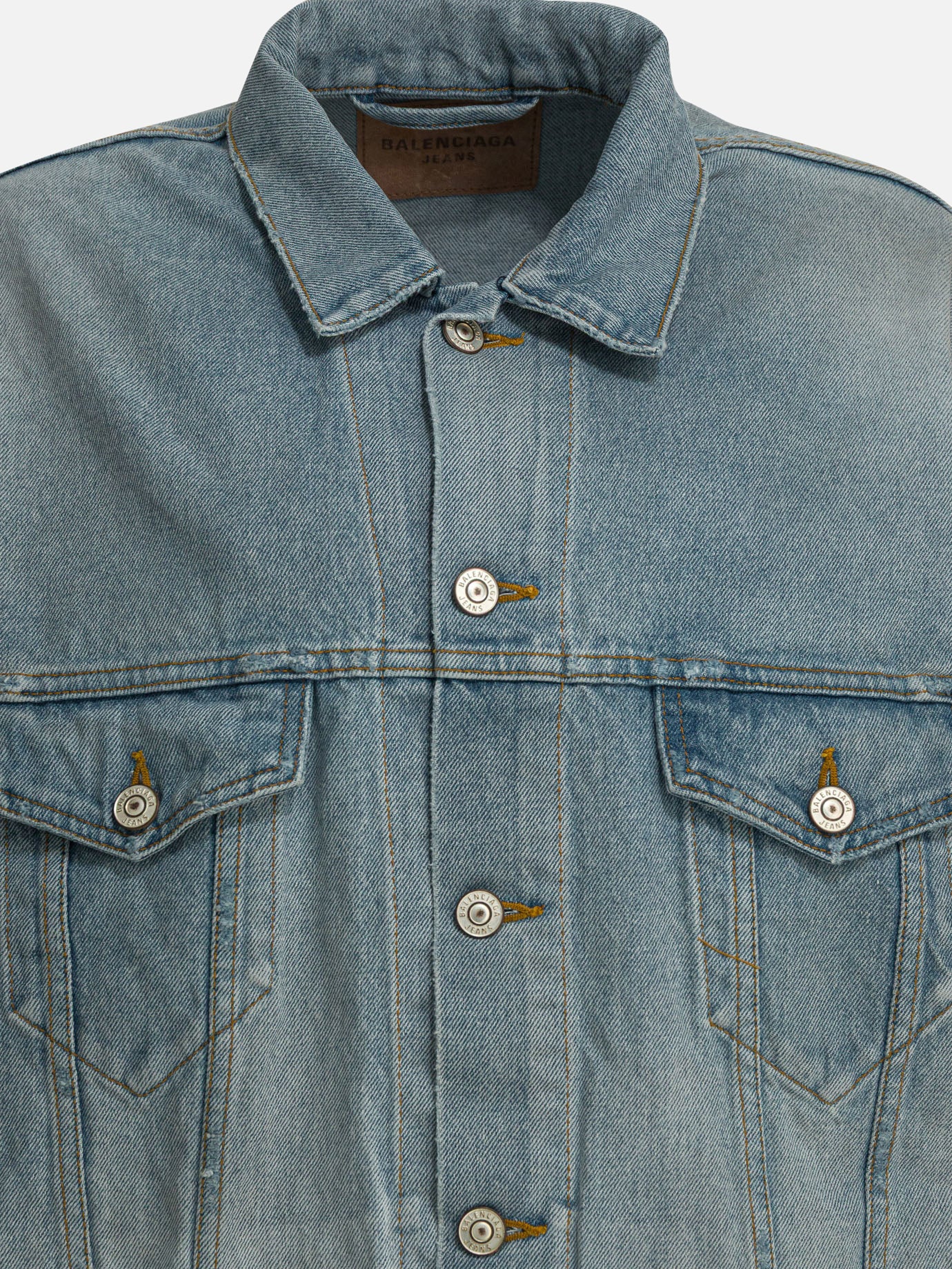 Denim jackets Solid colour  Light blue - Balenciaga Women | PDP | VIETTI Online Store | thumbnail_3