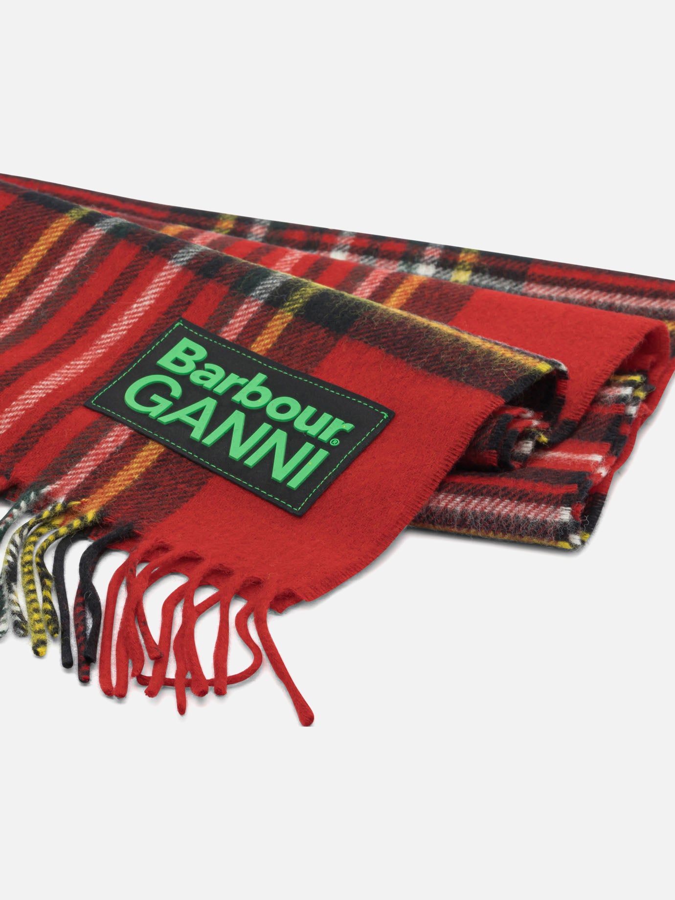 Fringed scarves 100% wool  Red - Barbour Women | PDP | VIETTI Online Store | Zoom-Modal_2
