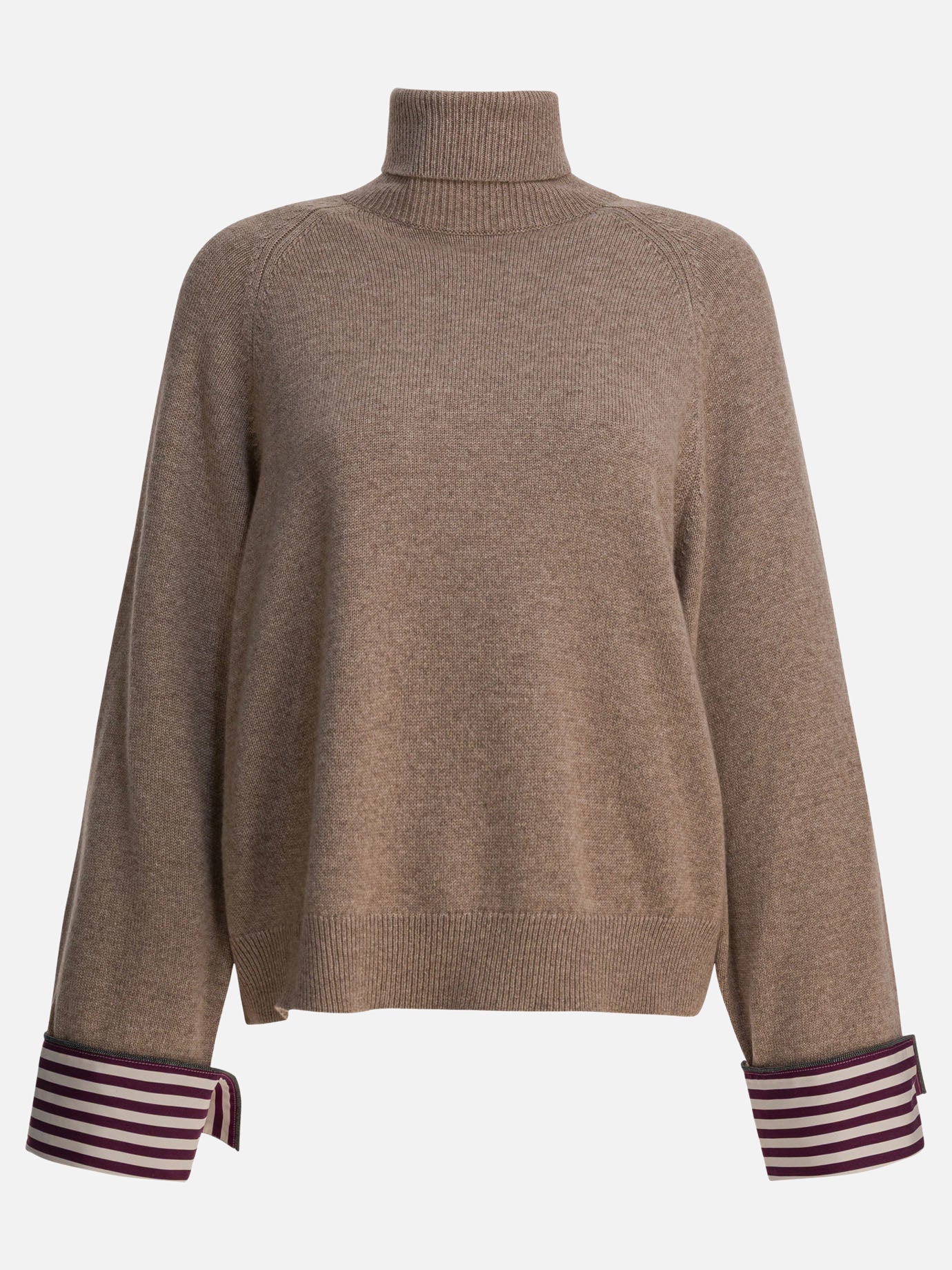 Maglioni dolcevita Solid colour  Marrone - Brunello Cucinelli Donna | PDP | VIETTI Online Store | Zoom-Modal

