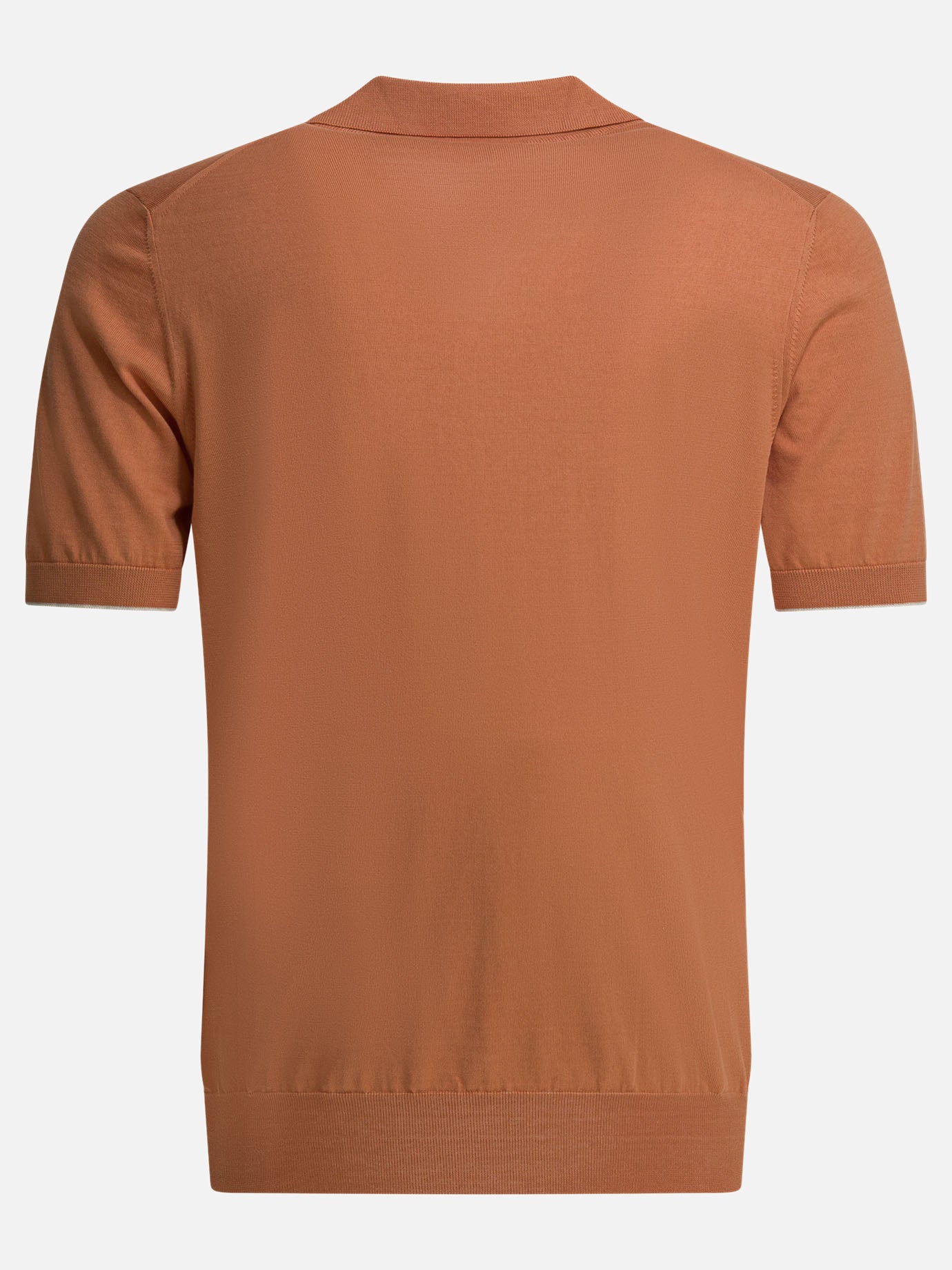 Polo shirts without buttons Solid colour  Orange - Brunello Cucinelli Men | PDP | VIETTI Online Store | Zoom-Modal_2

