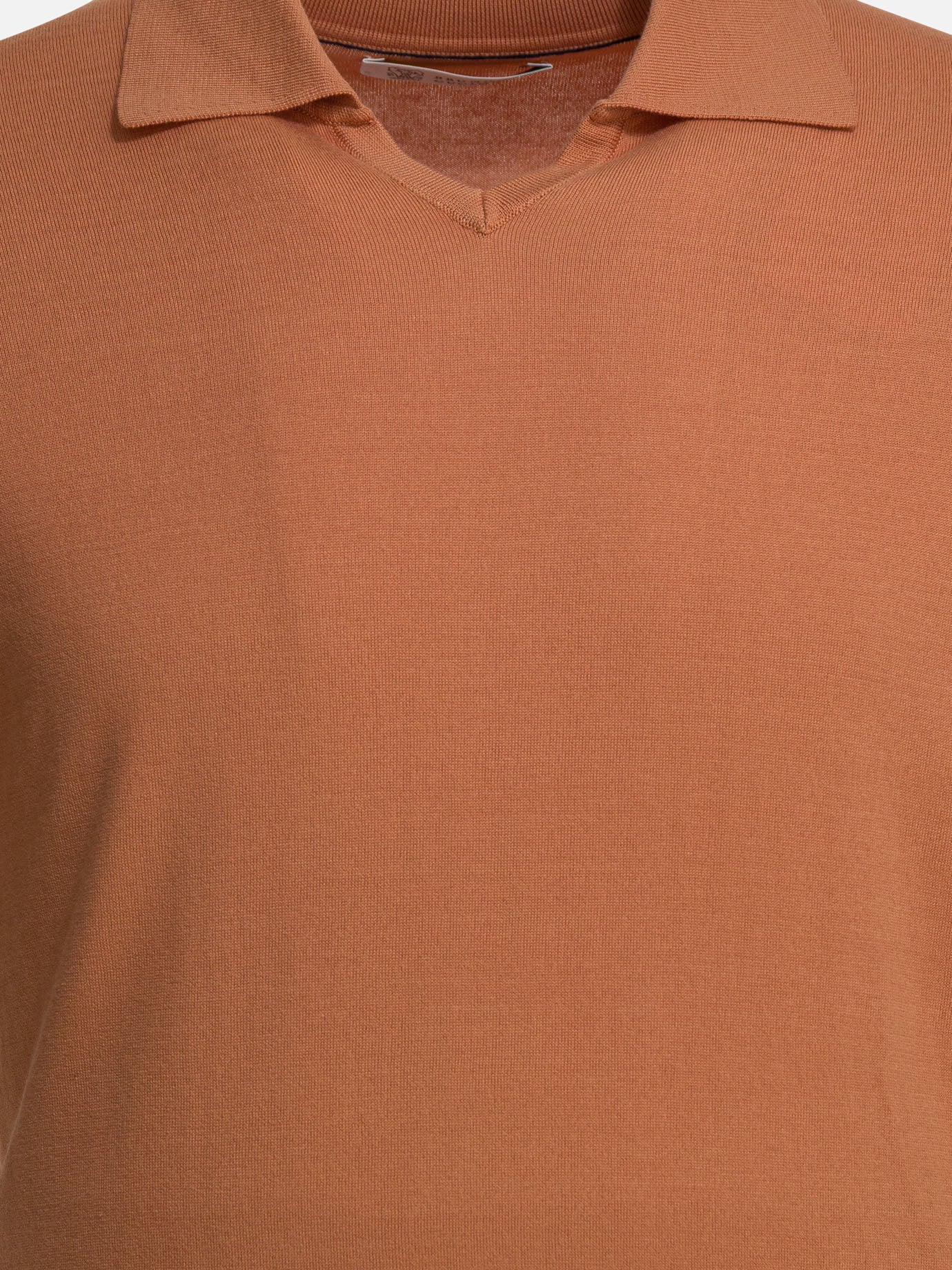 Polo shirts without buttons Solid colour  Orange - Brunello Cucinelli Men | PDP | VIETTI Online Store | Zoom-Modal_3
