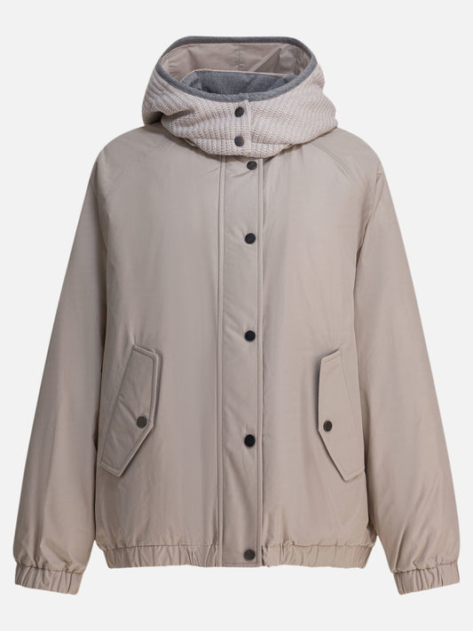 Piumini corti Solid colour  Grigio - Brunello Cucinelli Donna | PLP | VIETTI Online Store 
