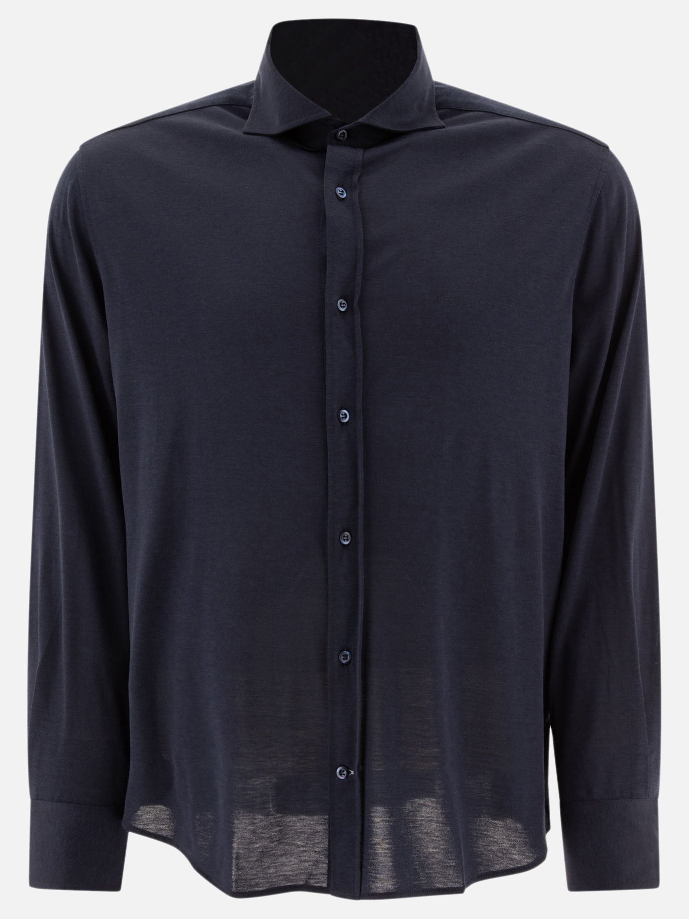 Camicie casual Solid colour  Blu - Brunello Cucinelli Uomo | PDP | VIETTI Online Store | thumbnail