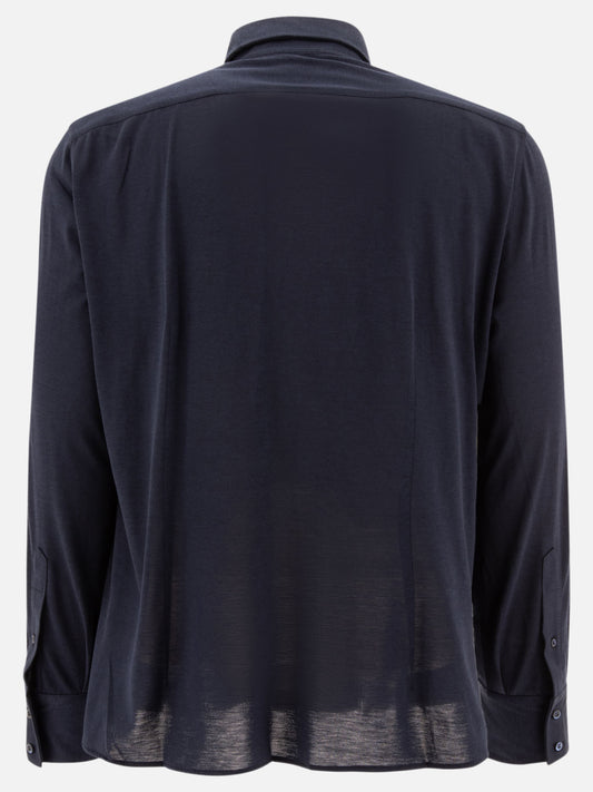 Camicie casual Solid colour  Blu - Brunello Cucinelli Uomo | VIETTI Online Store | 2
