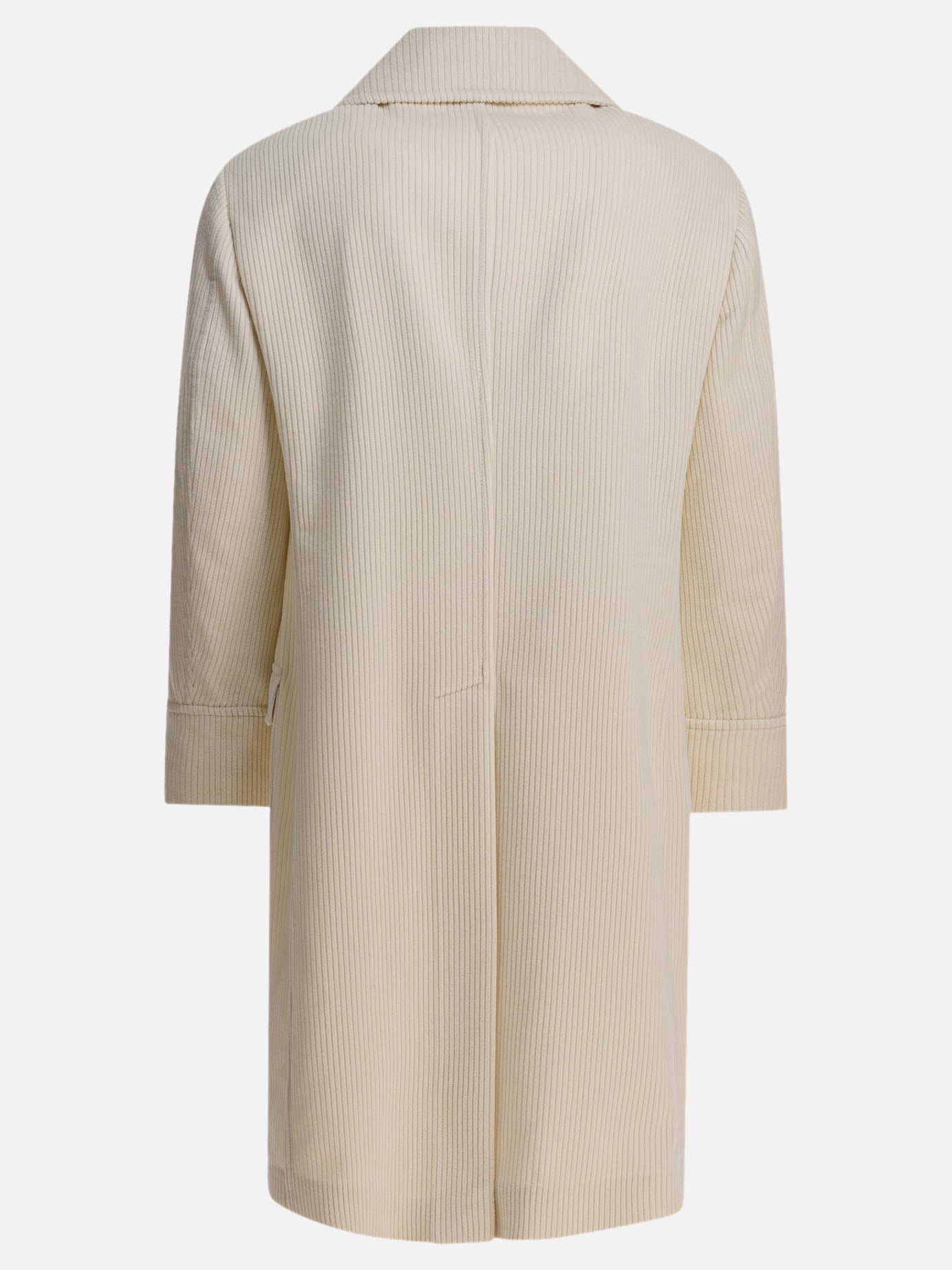 Cappotti lunghi Solid colour  Bianco - Brunello Cucinelli Uomo | PDP | VIETTI Online Store | thumbnail_2