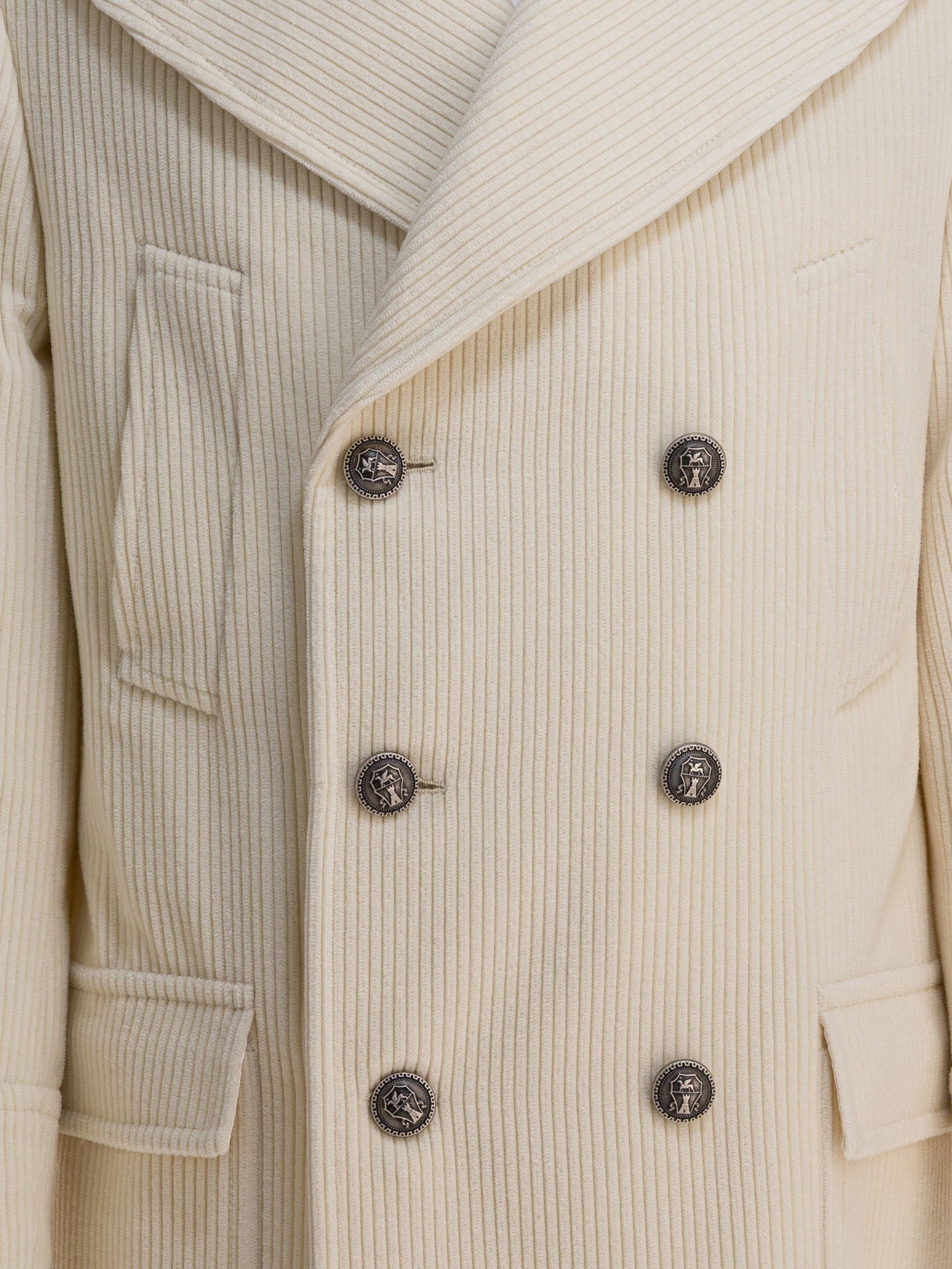Cappotti lunghi Solid colour  Bianco - Brunello Cucinelli Uomo | PDP | VIETTI Online Store | thumbnail_3