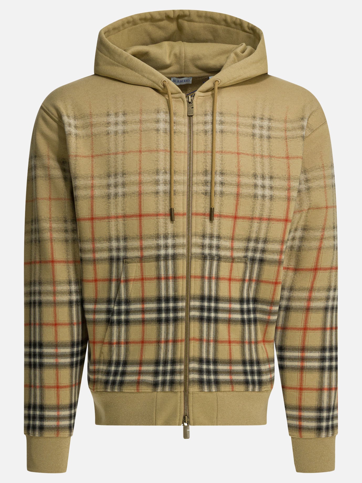 Full zip sweatshirts Check  Beige - Burberry Men | PDP | VIETTI Online Store | Zoom-Modal

