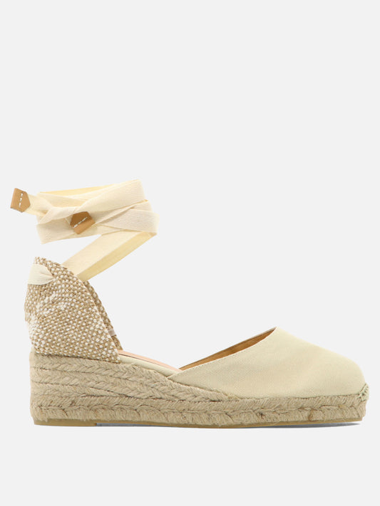 Heeled espadrilles 100% organic cotton - 100% rubber  Beige - Castañer Women | PLP | VIETTI Online Store 

