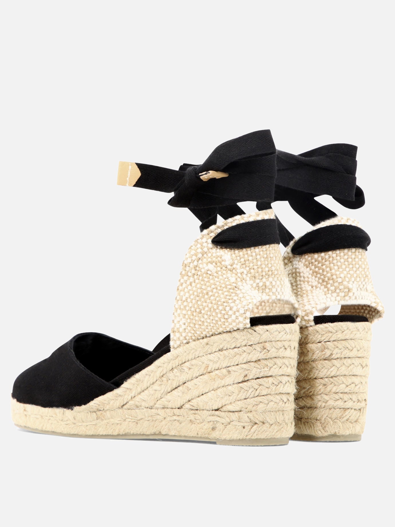 Heeled espadrilles 100% organic cotton - 100% rubber  Black - Castañer Women | PDP | VIETTI Online Store | Zoom-Modal_4
