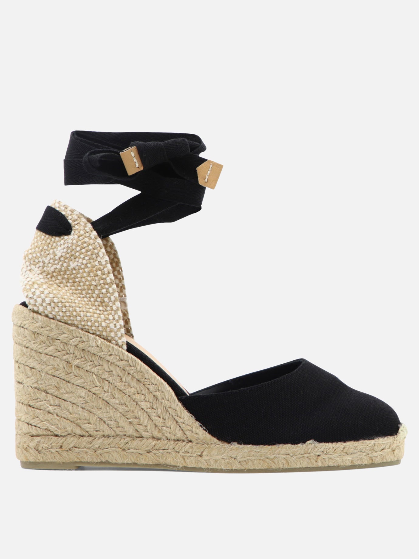 Heeled espadrilles 100% organic cotton - 100% rubber  Black - Castañer Women | PDP | VIETTI Online Store | Zoom-Modal
