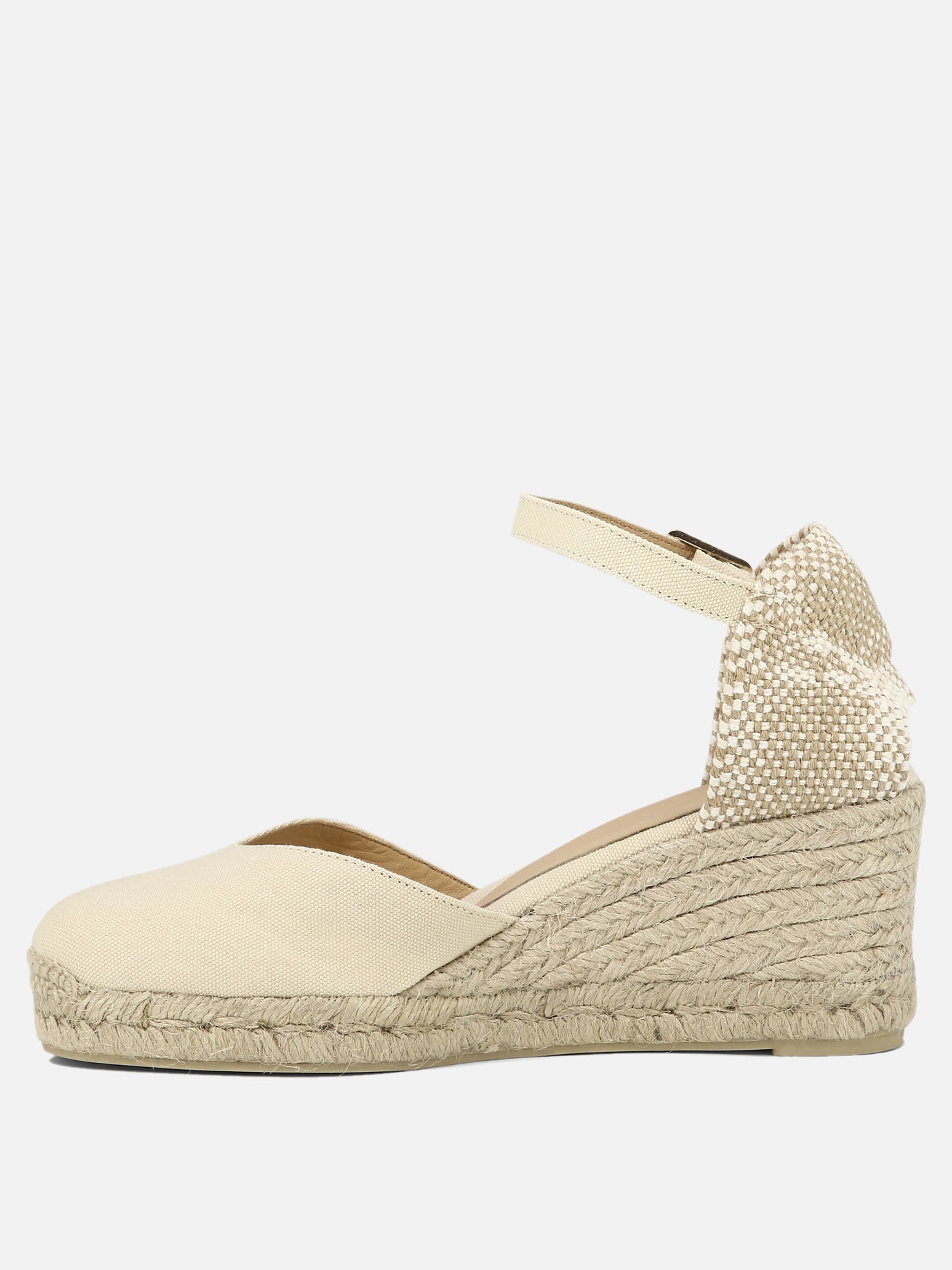 Heeled espadrilles 100% organic cotton - 100% rubber  Beige - Castañer Women | PDP | VIETTI Online Store | thumbnail_3
