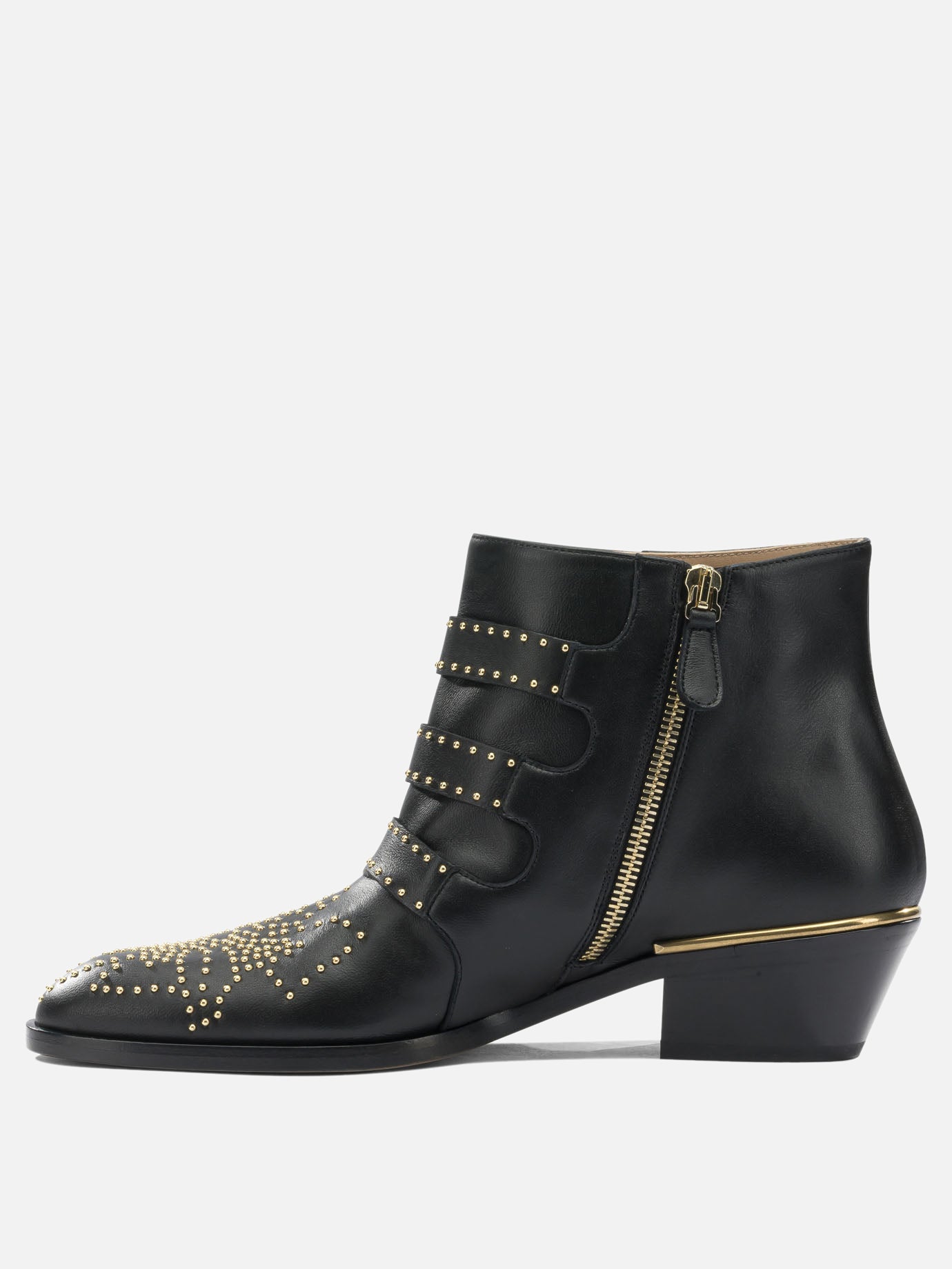 Stivaletti con zip 88% calf leather 12% goat leather - 100% calf leather  Nero - Chloé Donna | PDP | VIETTI Online Store | Zoom-Modal_3
