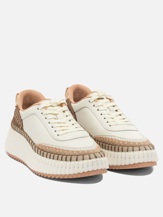 Low top sneakers 95% polyester 5% elastane - 100% ethylene vinyl acetate  Beige - Chloé Women | PDP | VIETTI Online Store | 2
