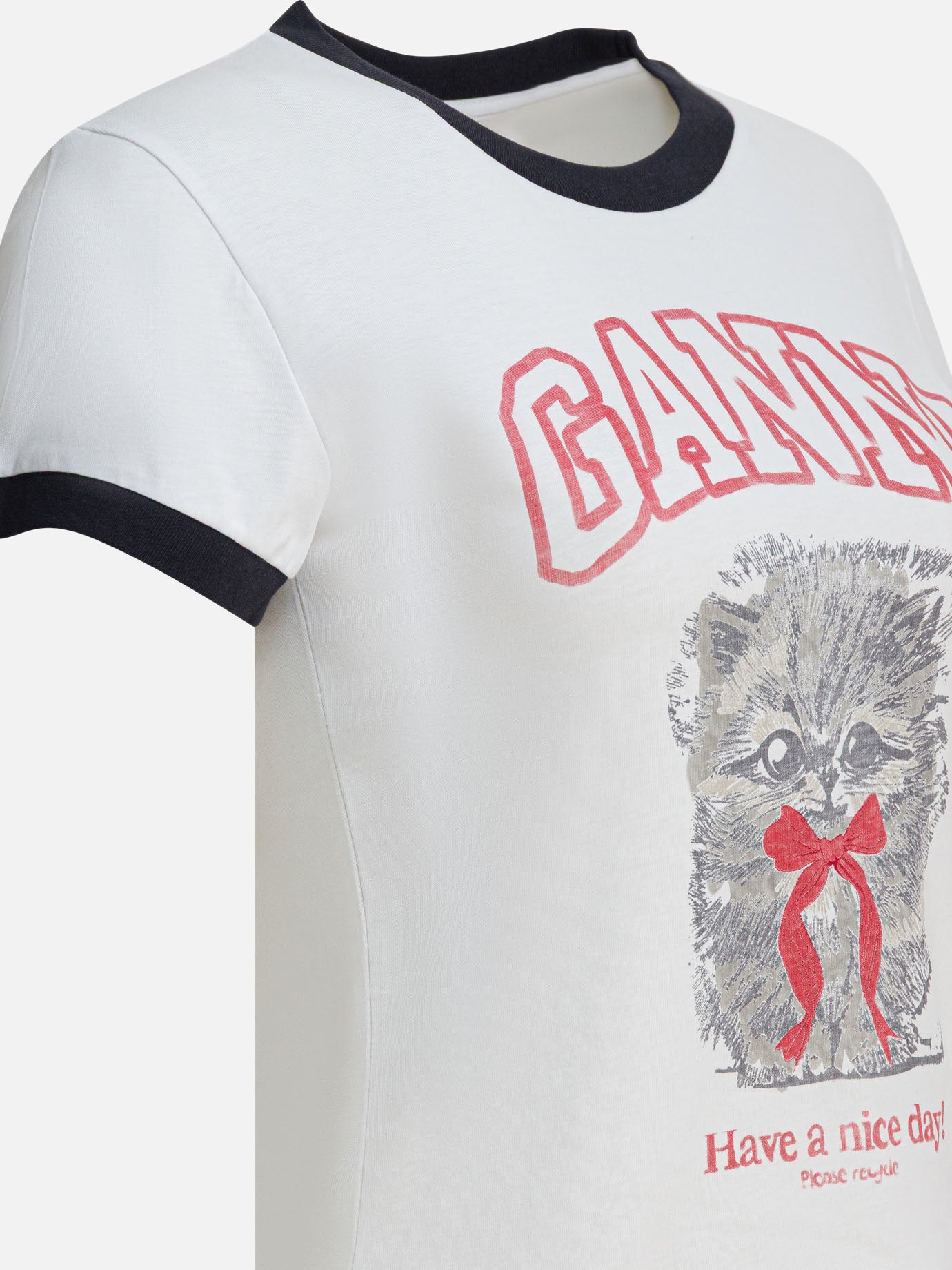 Crewneck t-shirts Logo  White - Ganni Women | PDP | VIETTI Online Store | thumbnail_4