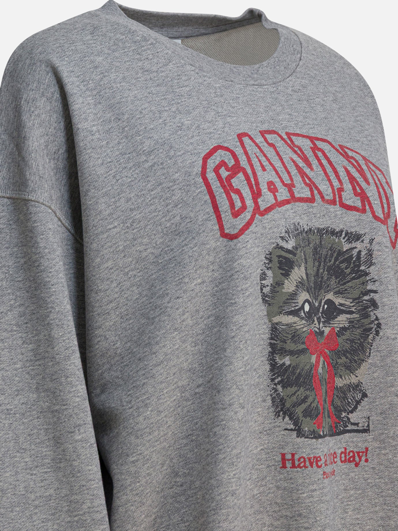 Crewnecks Logo  Grey - Ganni Women | PDP | VIETTI Online Store | thumbnail_4