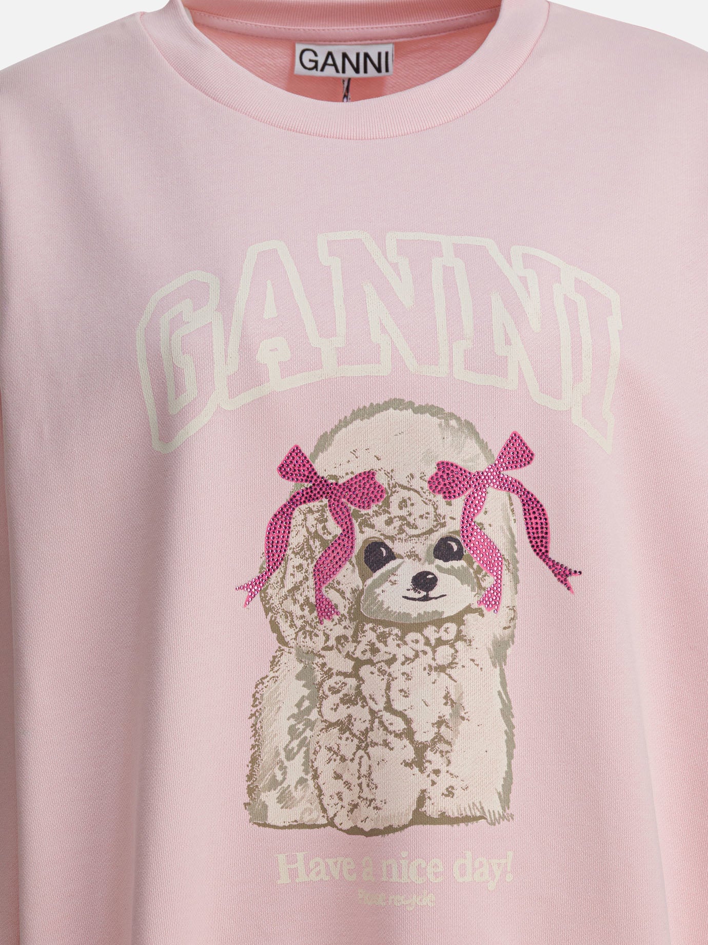 Crewnecks Logo  Pink - Ganni Women | PDP | VIETTI Online Store | Zoom-Modal_3
