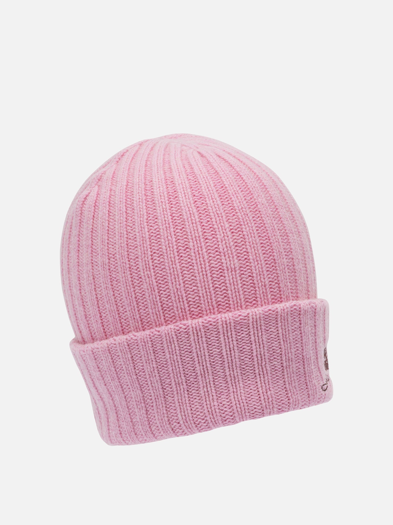 Beanies 60% wool 20% viscose 20% recycled cotton  Pink - Ganni Women | PDP | VIETTI Online Store | thumbnail_2