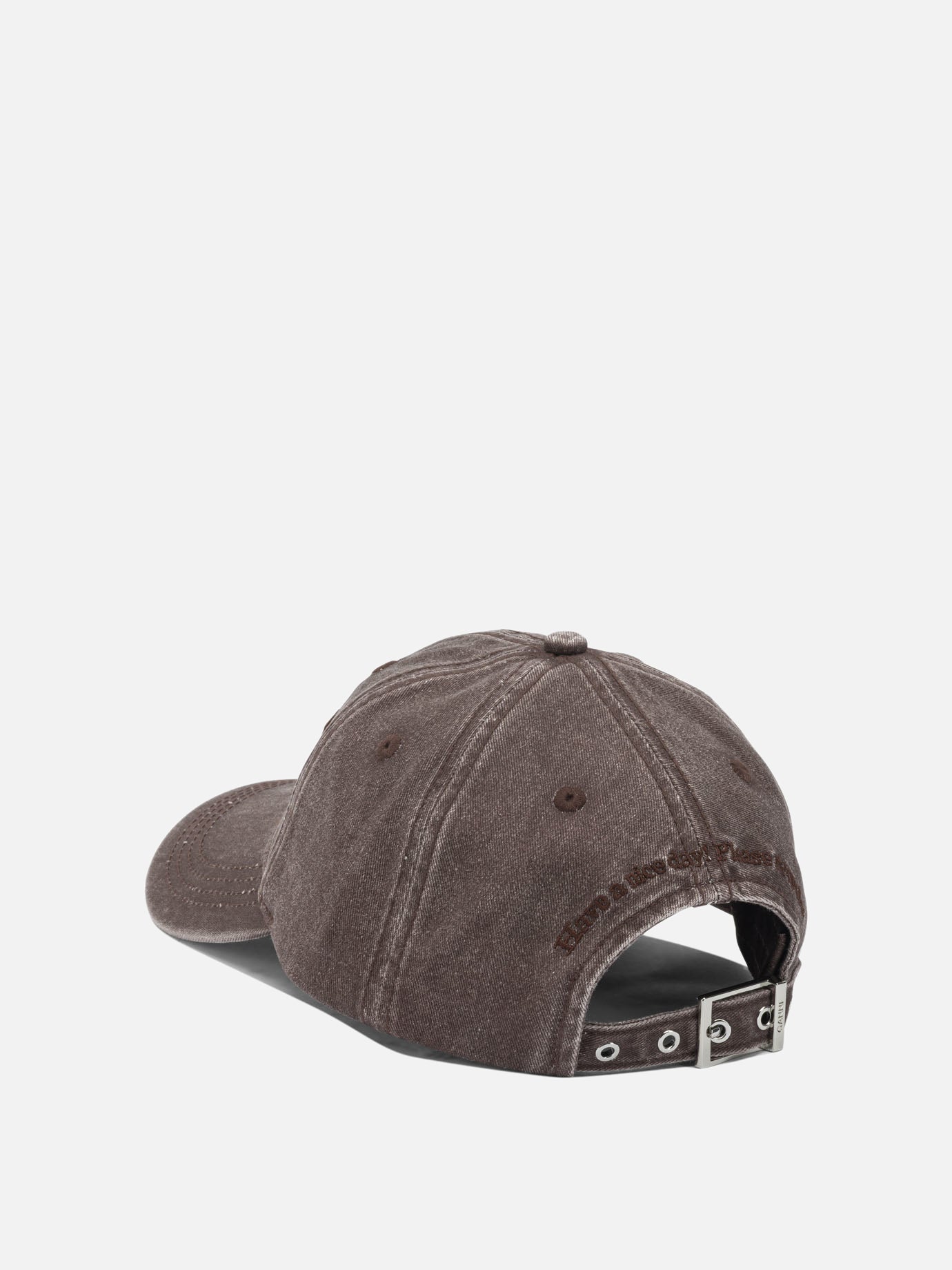 Baseball caps 100% organic cotton  Brown - Ganni Women | PDP | VIETTI Online Store | Zoom-Modal_3
