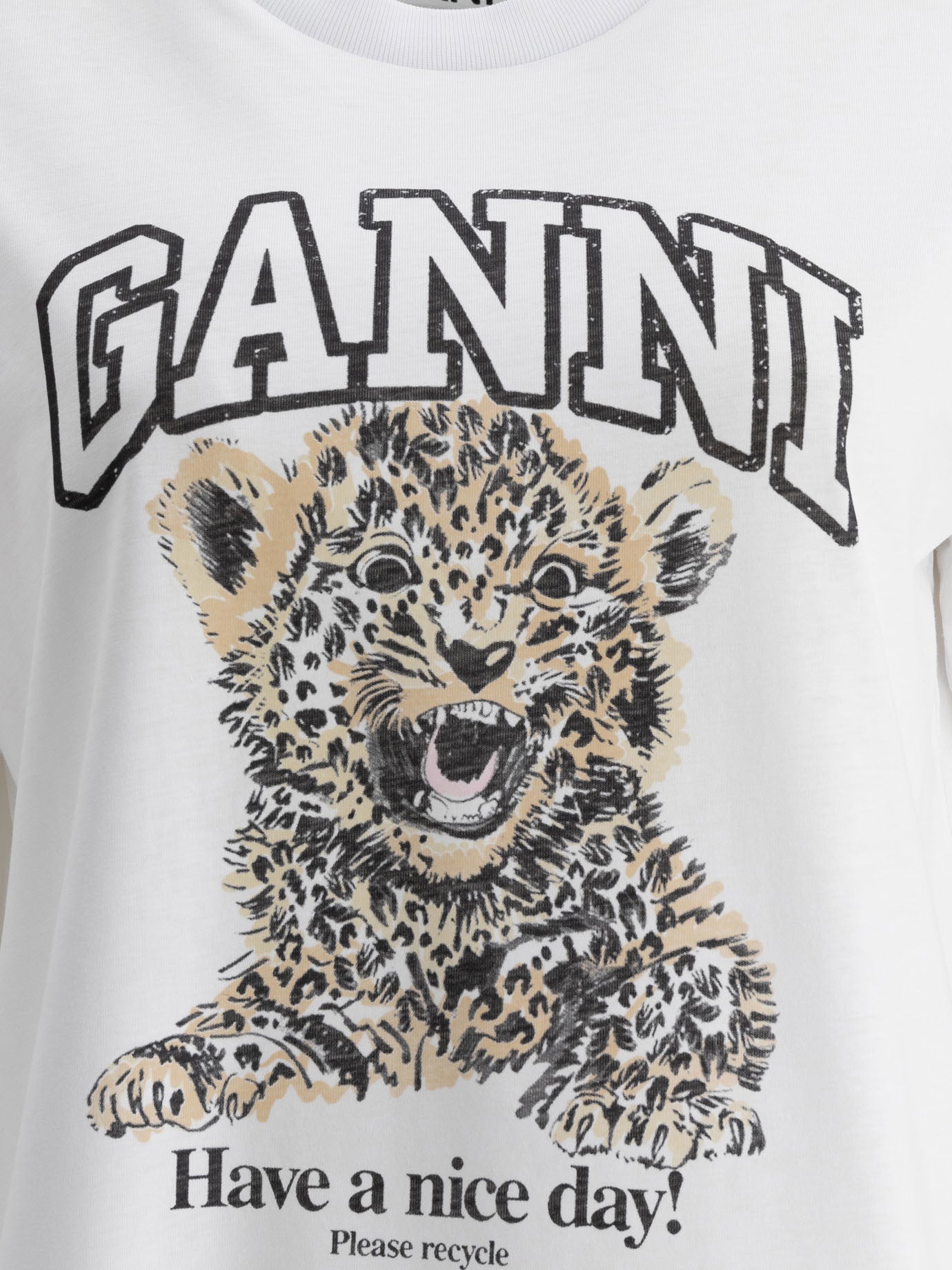 Crewneck t-shirts Logo  White - Ganni Women | PDP | VIETTI Online Store | thumbnail_3