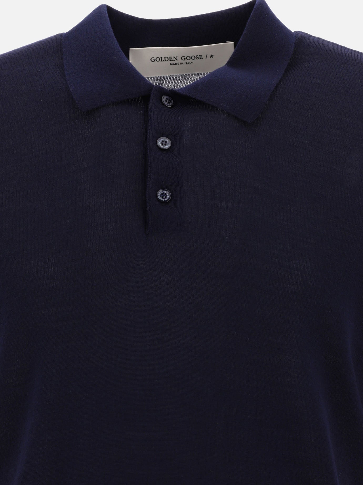 Polo shirts with buttons Solid colour  Blue - Golden Goose Men | PDP | VIETTI Online Store | thumbnail_3