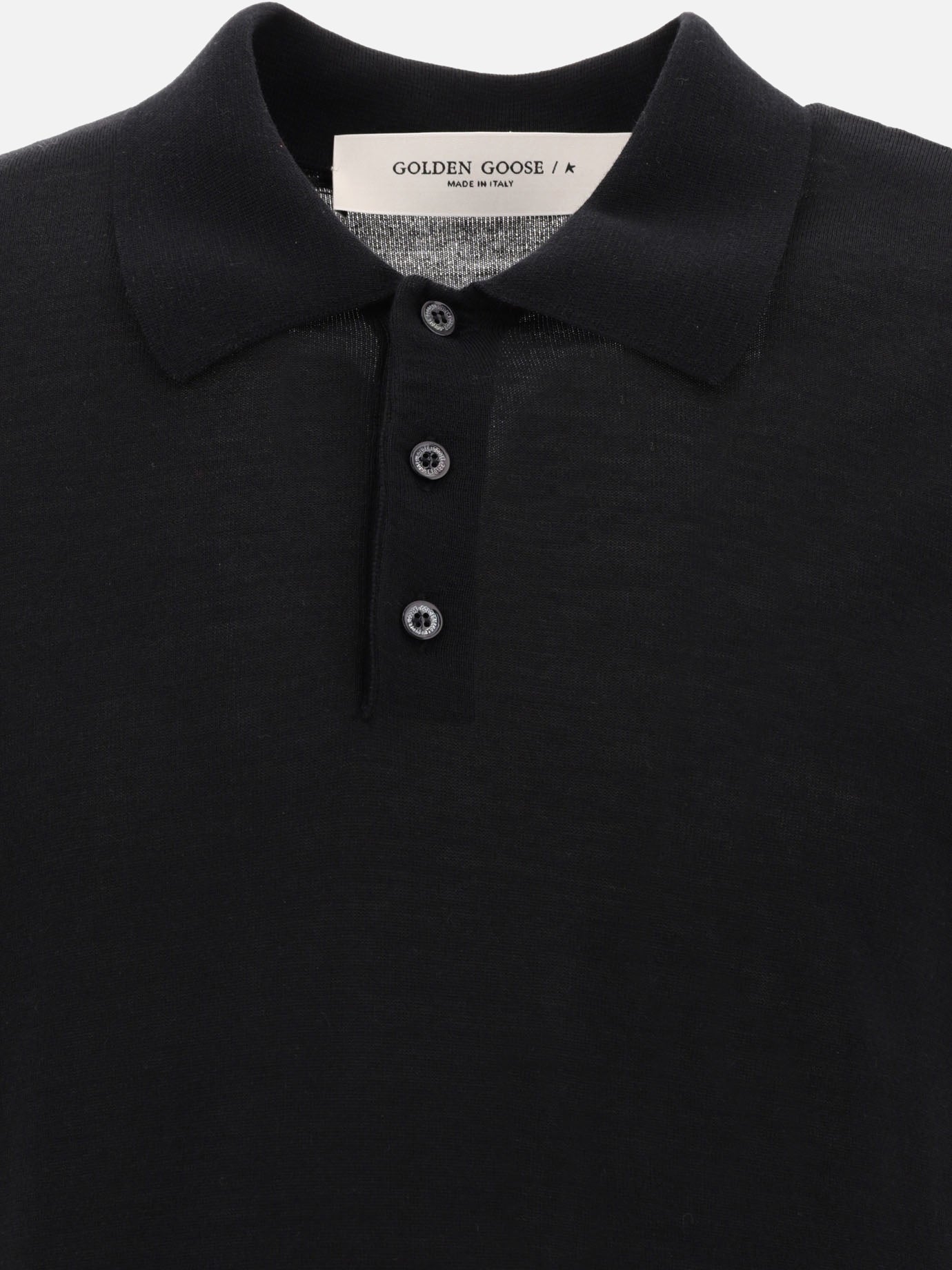 Polo shirts with buttons Solid colour  Black - Golden Goose Men | PDP | VIETTI Online Store | Zoom-Modal_3
