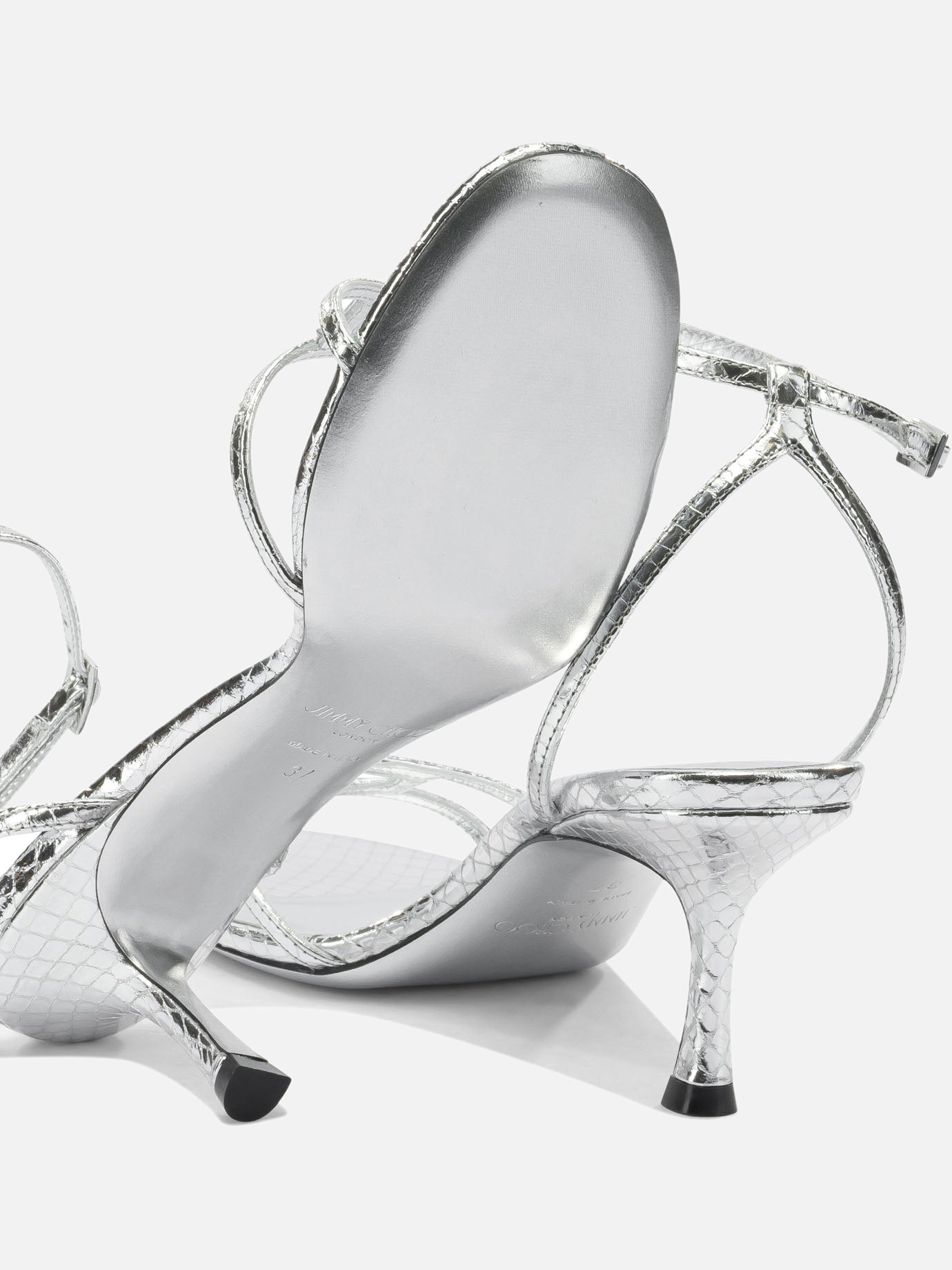 Heeled sandals 1998 LEO 100  Silver - Jimmy Choo Women | PDP | VIETTI Online Store | thumbnail_5