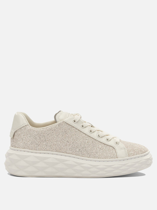 Low top sneakers 70% leather 24% textile 5% metal 1% rubber - 100% rubber  Gold - Jimmy Choo Women | PDP | VIETTI Online Store 
