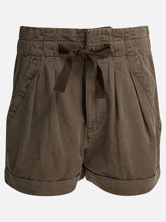 Drawstring shorts Solid colour  Brown - Marant Étoile Women | PLP | VIETTI Online Store 

