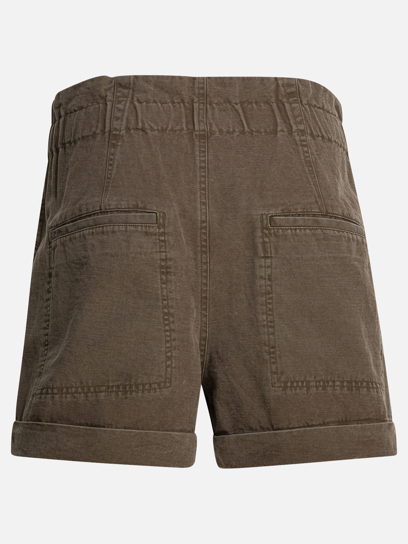 Drawstring shorts Solid colour  Brown - Marant Étoile Women | PDP | VIETTI Online Store | thumbnail_2