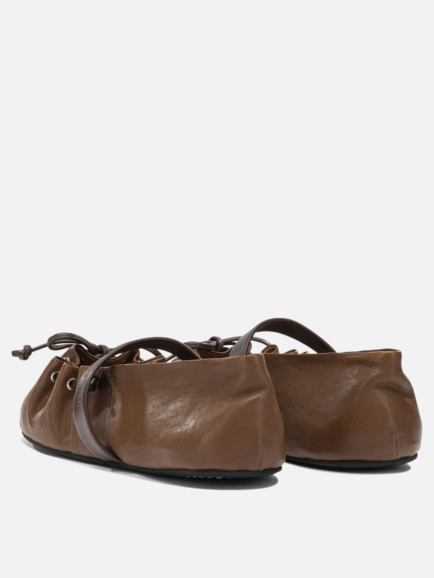Mary Jane ballet flats 100% ovine leather - 100% rubber  Brown - Marni Women | PDP | VIETTI Online Store | thumbnail_4