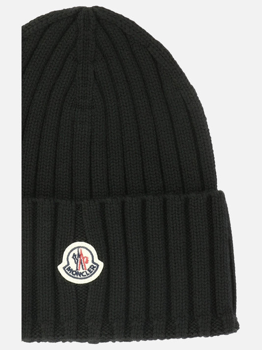 Beanies 100% wool  Black - Moncler Women | PDP | VIETTI Online Store | 2
