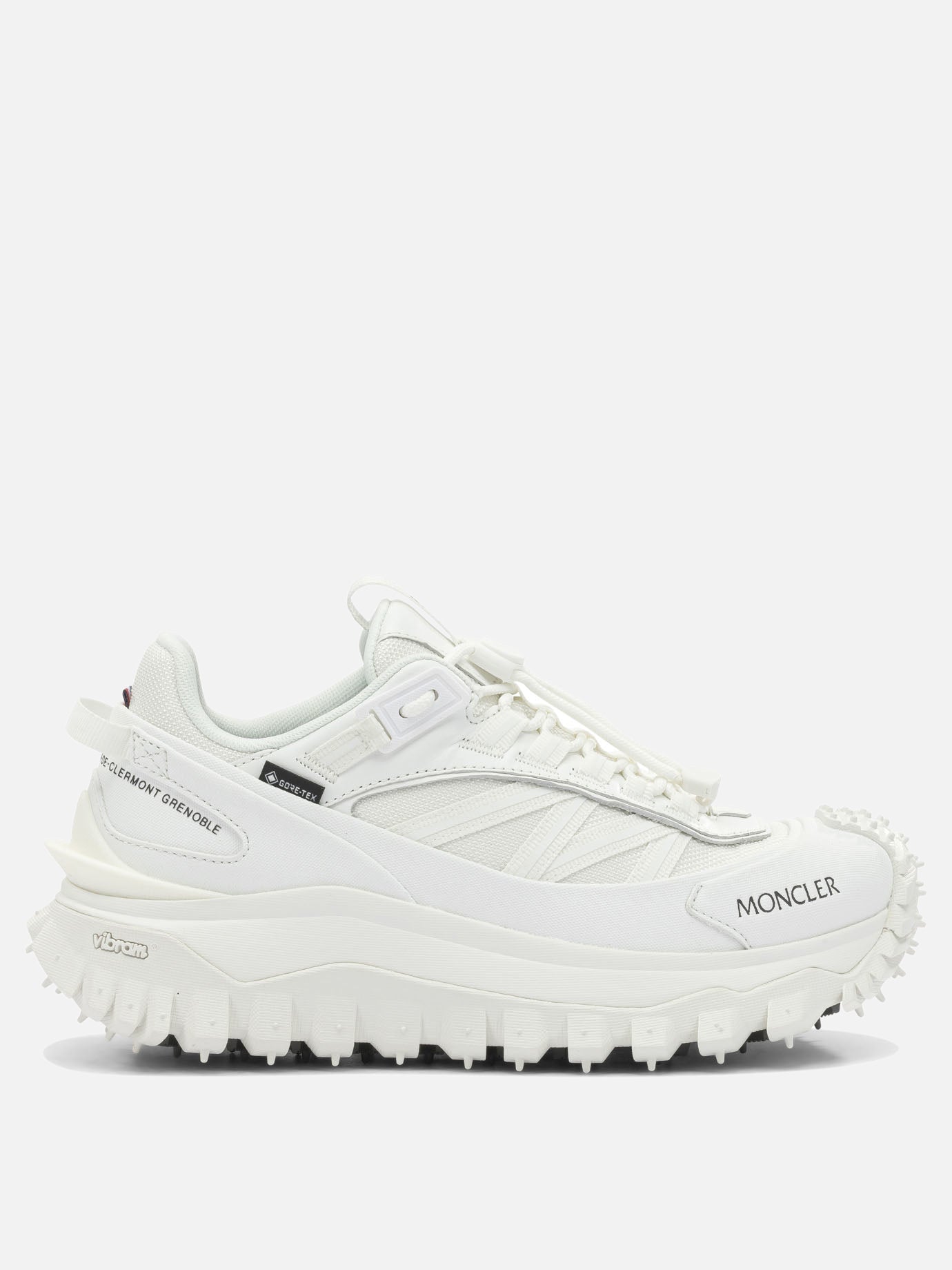 Low top sneakers 60% nylon 40% leather - 100% rubber  White - Moncler Women | PDP | VIETTI Online Store | thumbnail