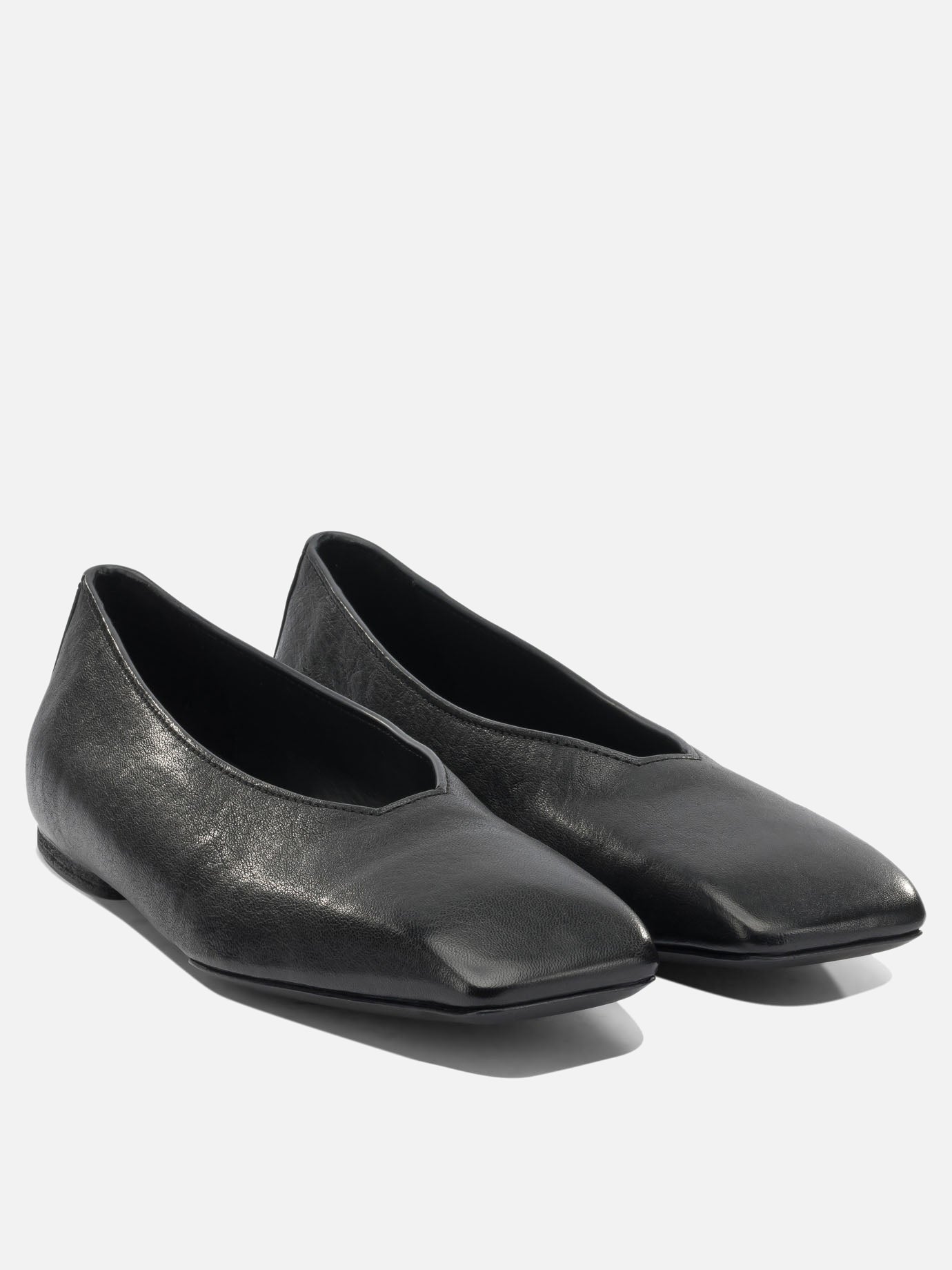 Classic ballet flats 100% ram leather - 100% cow leather  Black - Rick Owens Women | PDP | VIETTI Online Store | thumbnail_2