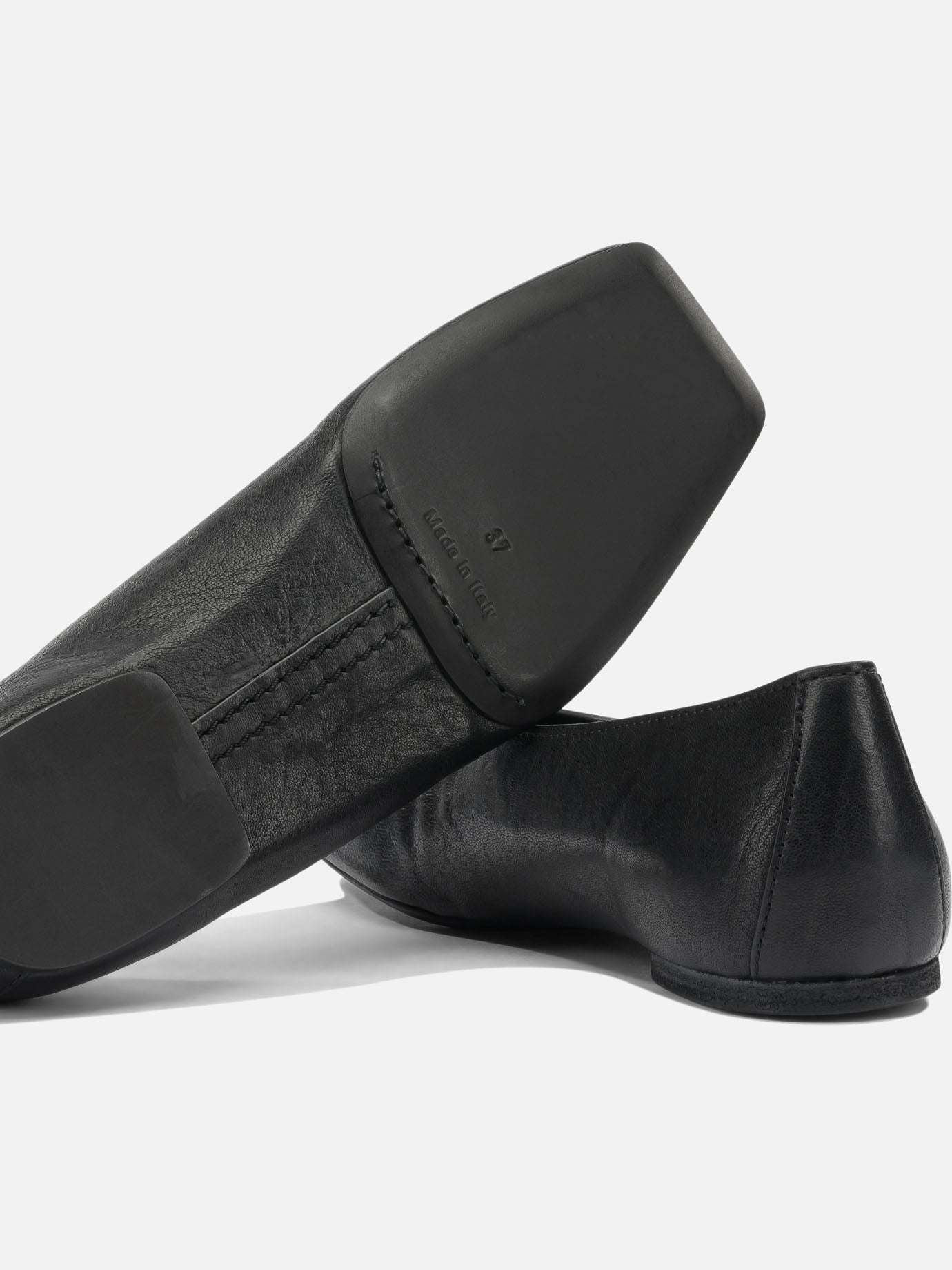 Classic ballet flats 100% ram leather - 100% cow leather  Black - Rick Owens Women | PDP | VIETTI Online Store | Zoom-Modal_5
