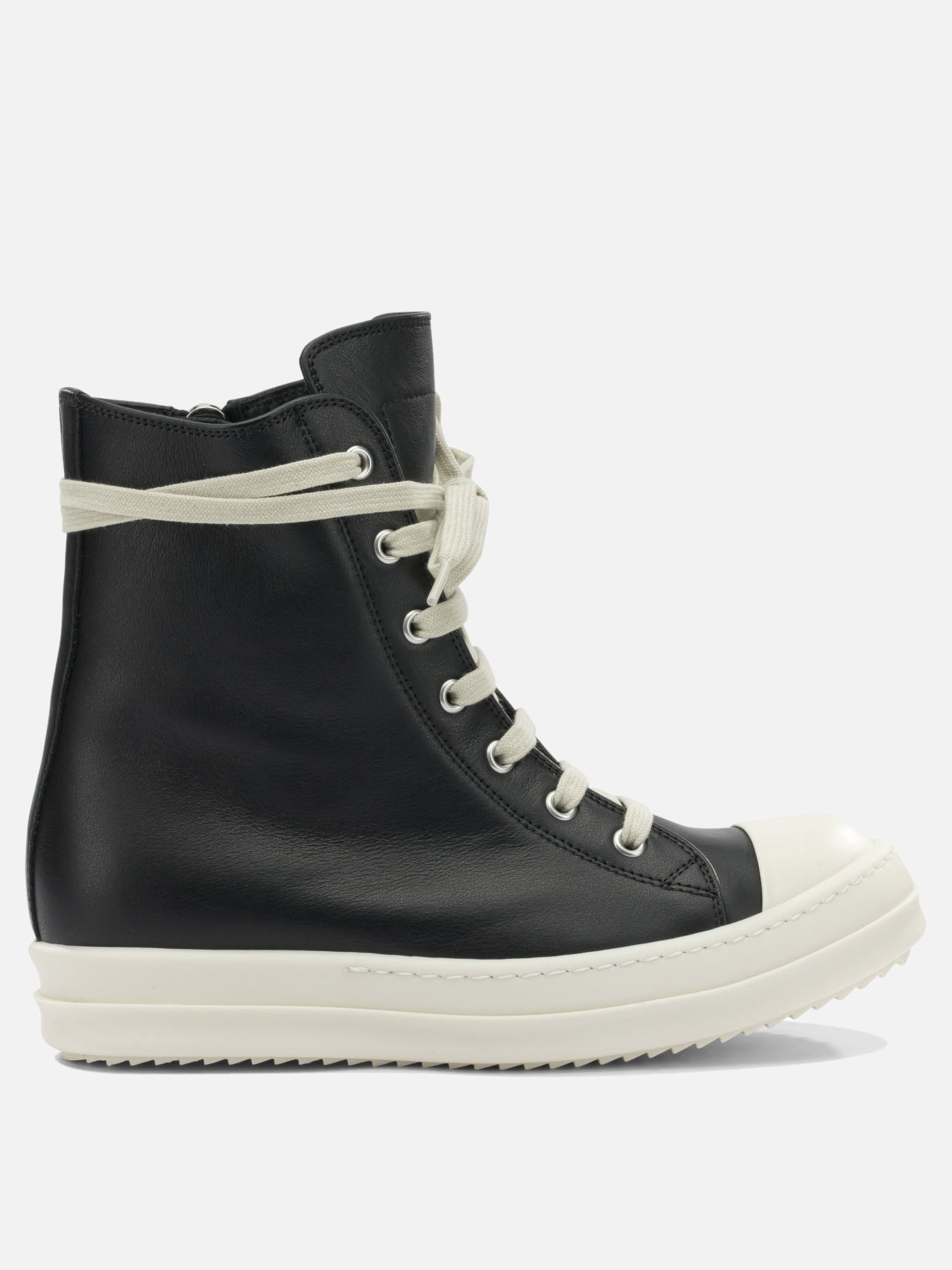 Low top sneakers 100% cow leather - 100% thermoplastic rubber  Black - Rick Owens Women | PDP | VIETTI Online Store | thumbnail