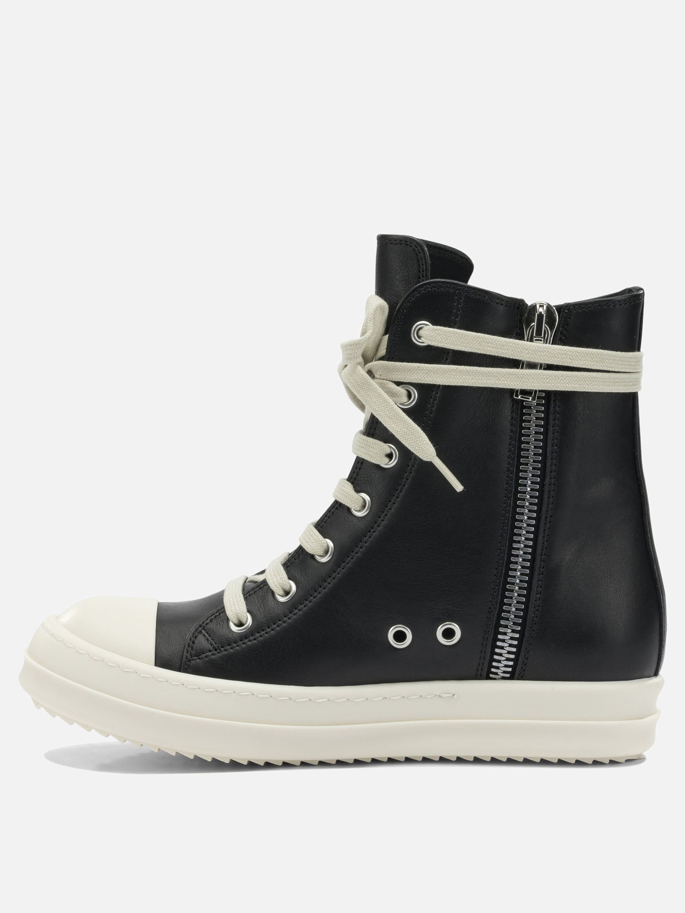 Low top sneakers 100% cow leather - 100% thermoplastic rubber  Black - Rick Owens Women | PDP | VIETTI Online Store | Zoom-Modal_3
