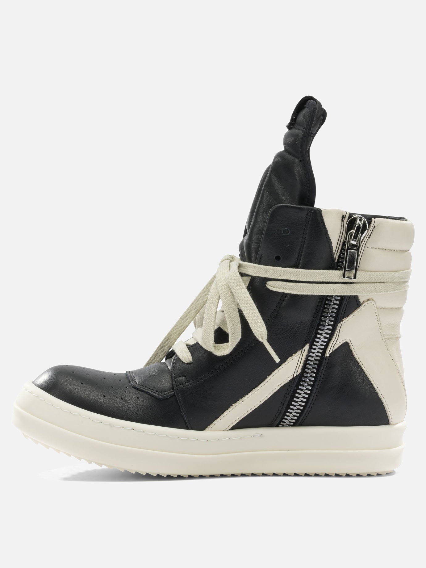 High top sneakers 100% cow leather - 100% thermoplastic rubber  Black - Rick Owens Women | PDP | VIETTI Online Store | thumbnail_3