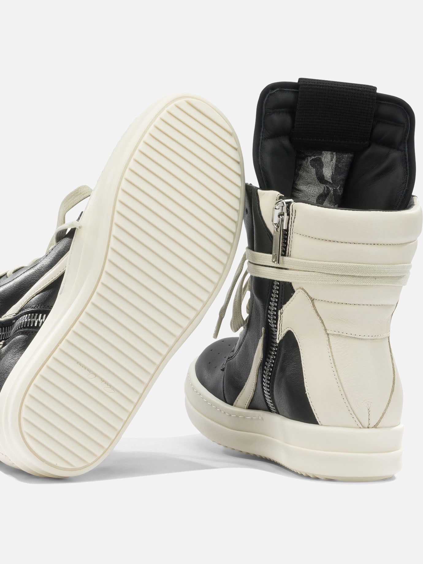 High top sneakers 100% cow leather - 100% thermoplastic rubber  Black - Rick Owens Women | PDP | VIETTI Online Store | Zoom-Modal_5
