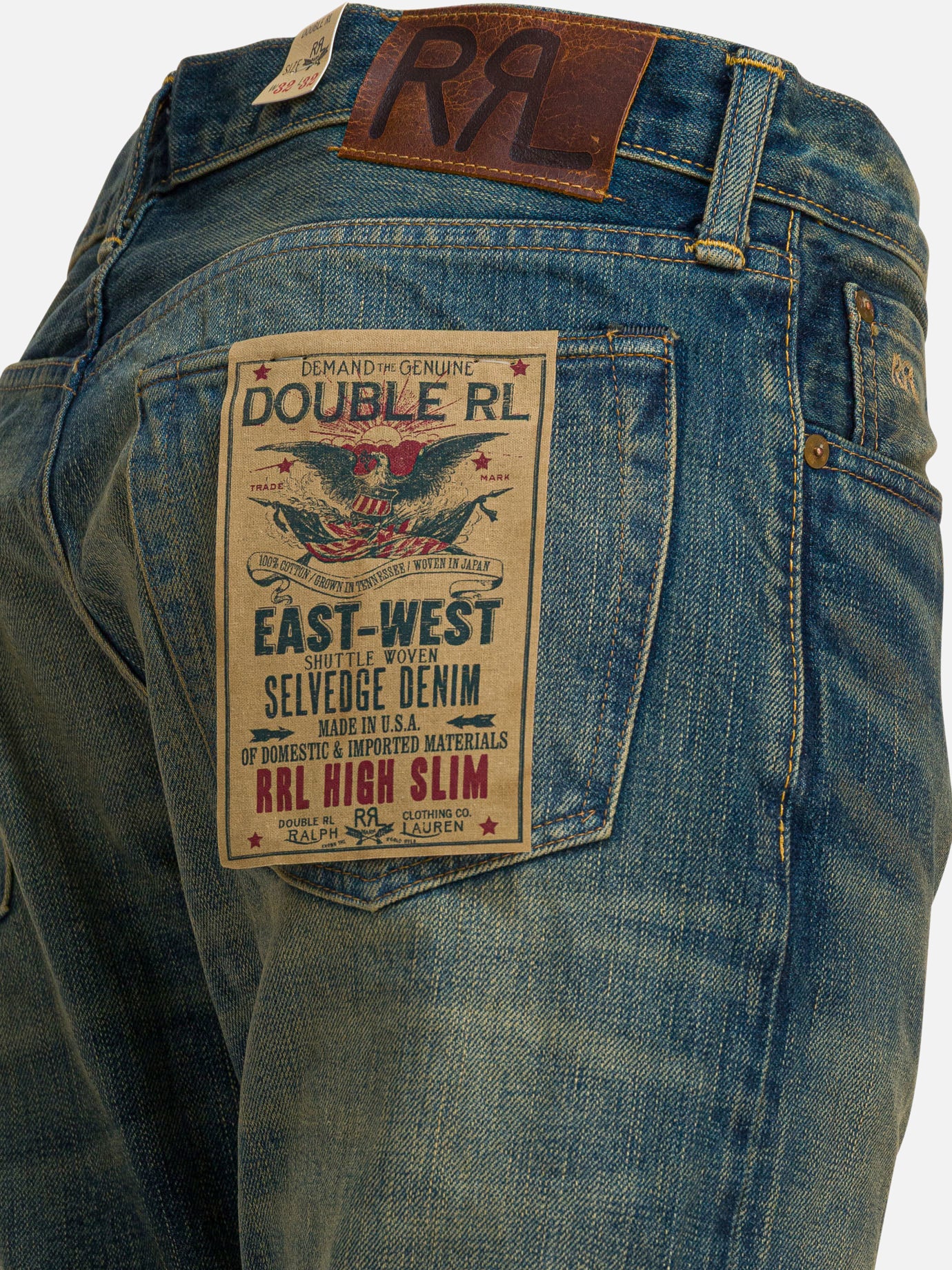 Straight-leg jeans Solid colour  Blue - RRL by Ralph Lauren Men | PDP | VIETTI Online Store | Zoom-Modal_4
