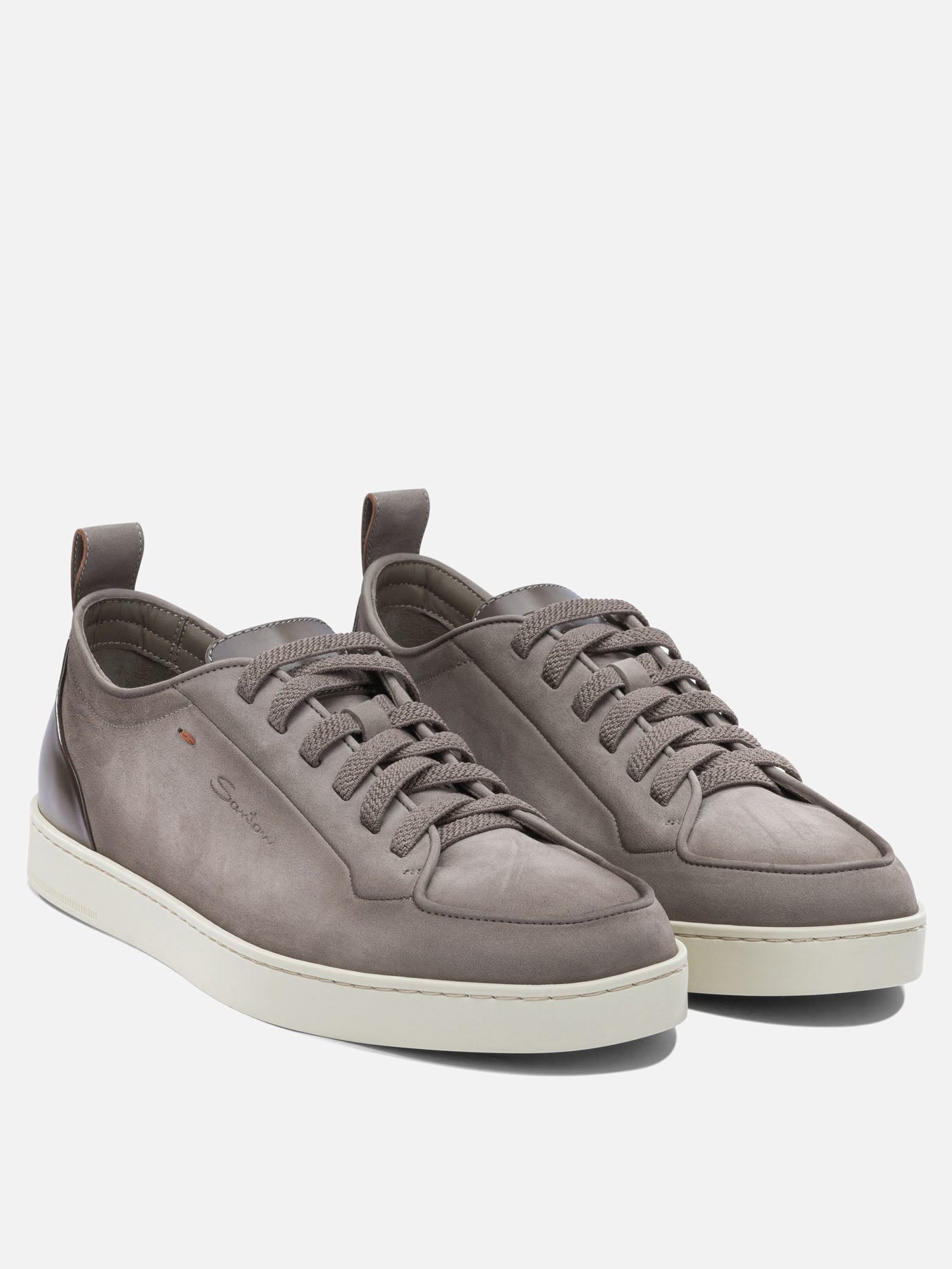 Low top sneakers 100% leather  Beige - Santoni Men | PDP | VIETTI Online Store | Zoom-Modal_2
