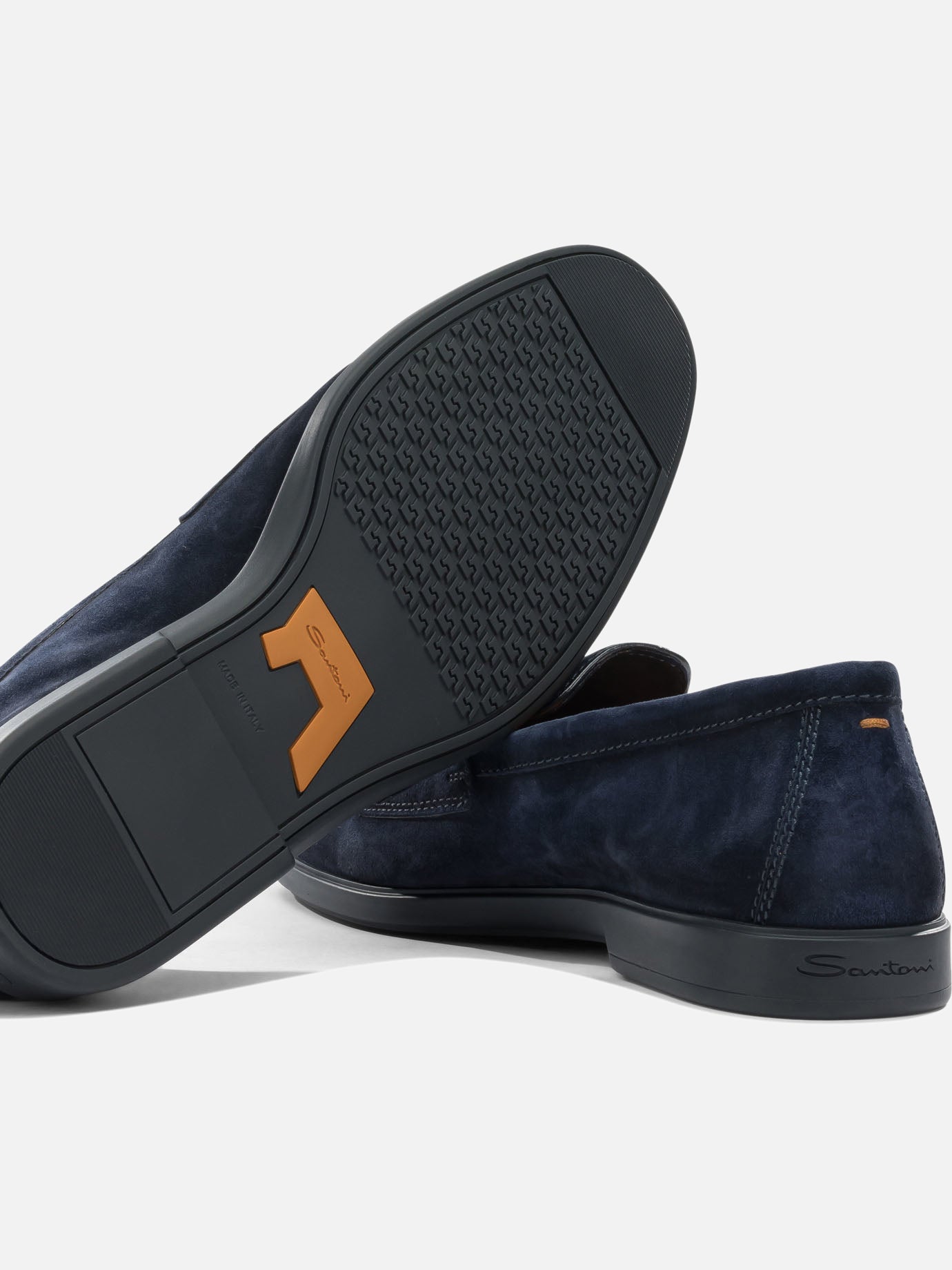 Loafers 100% suede - 100% rubber  Blue - Santoni Men | PDP | VIETTI Online Store | thumbnail_5