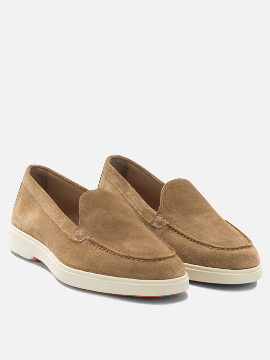 Loafers 100% suede - 100% leather  Brown - Santoni Women | PLP | VIETTI Online Store | 2
