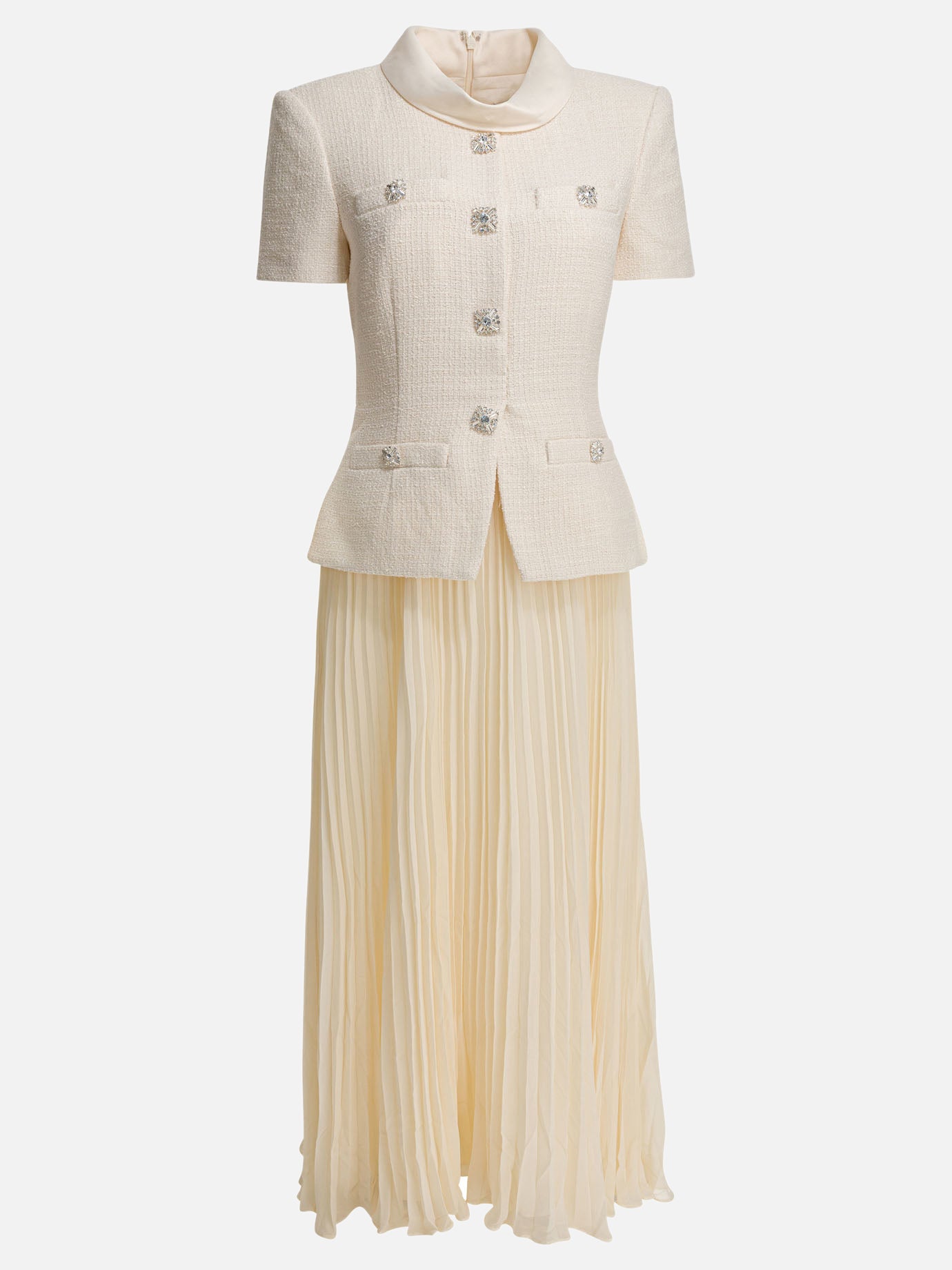 Abiti midi Solid colour  Bianco - Self-portrait Donna | PDP | VIETTI Online Store | thumbnail