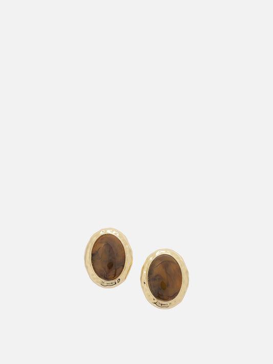 Earrings 100% brass  Brown - Self-portrait Women | PLP | VIETTI Online Store 
